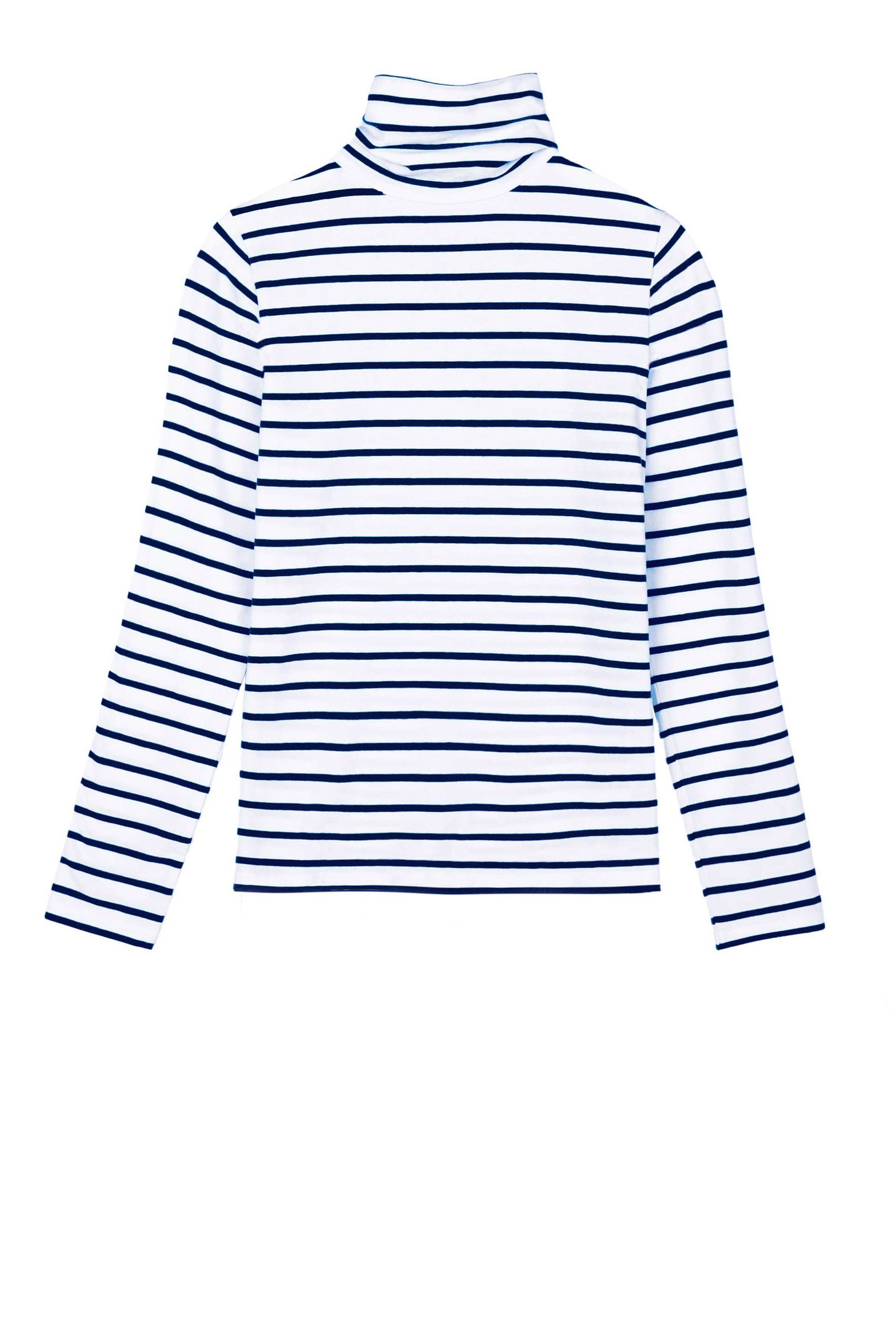 Stripe Cotton Roll Neck