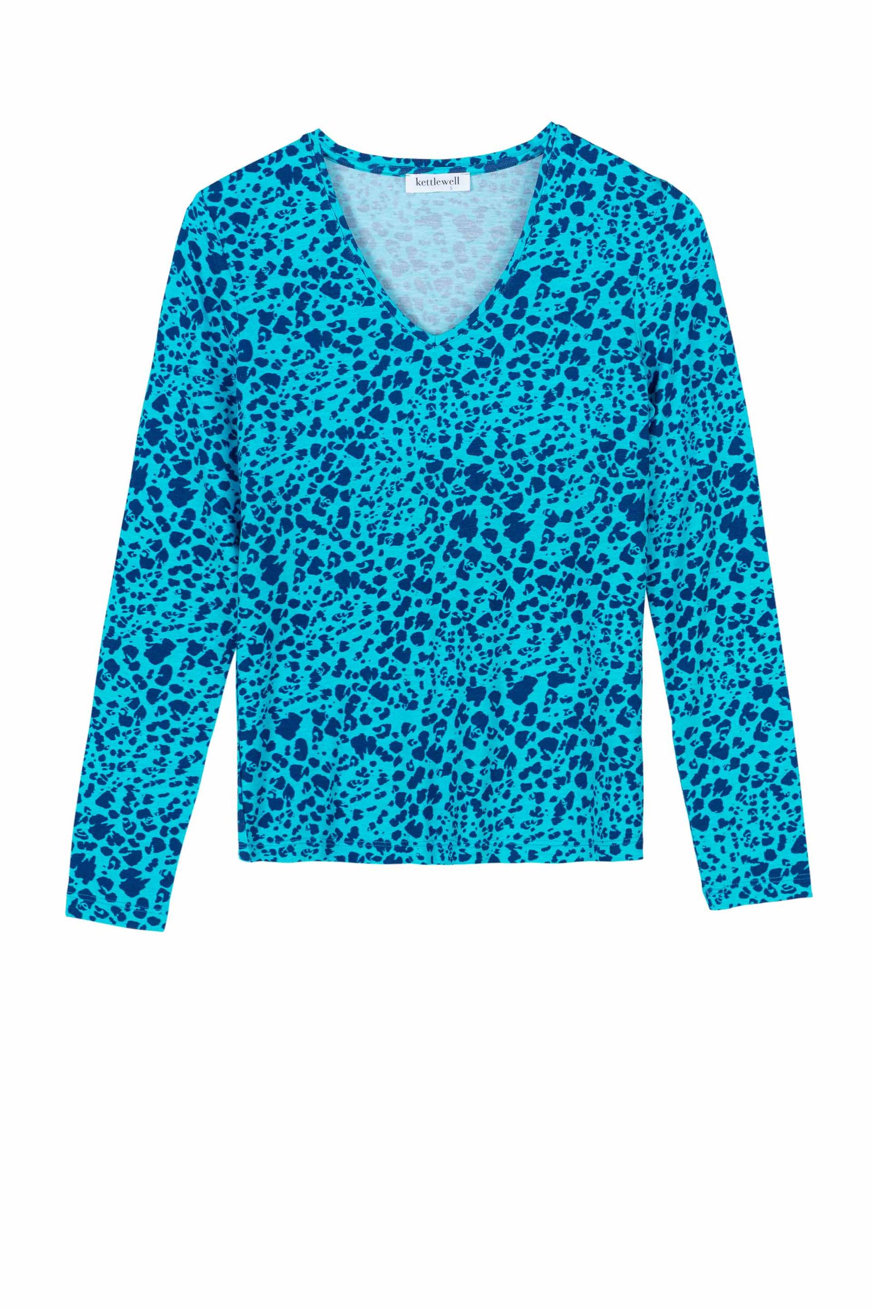 Leopard Print V Neck