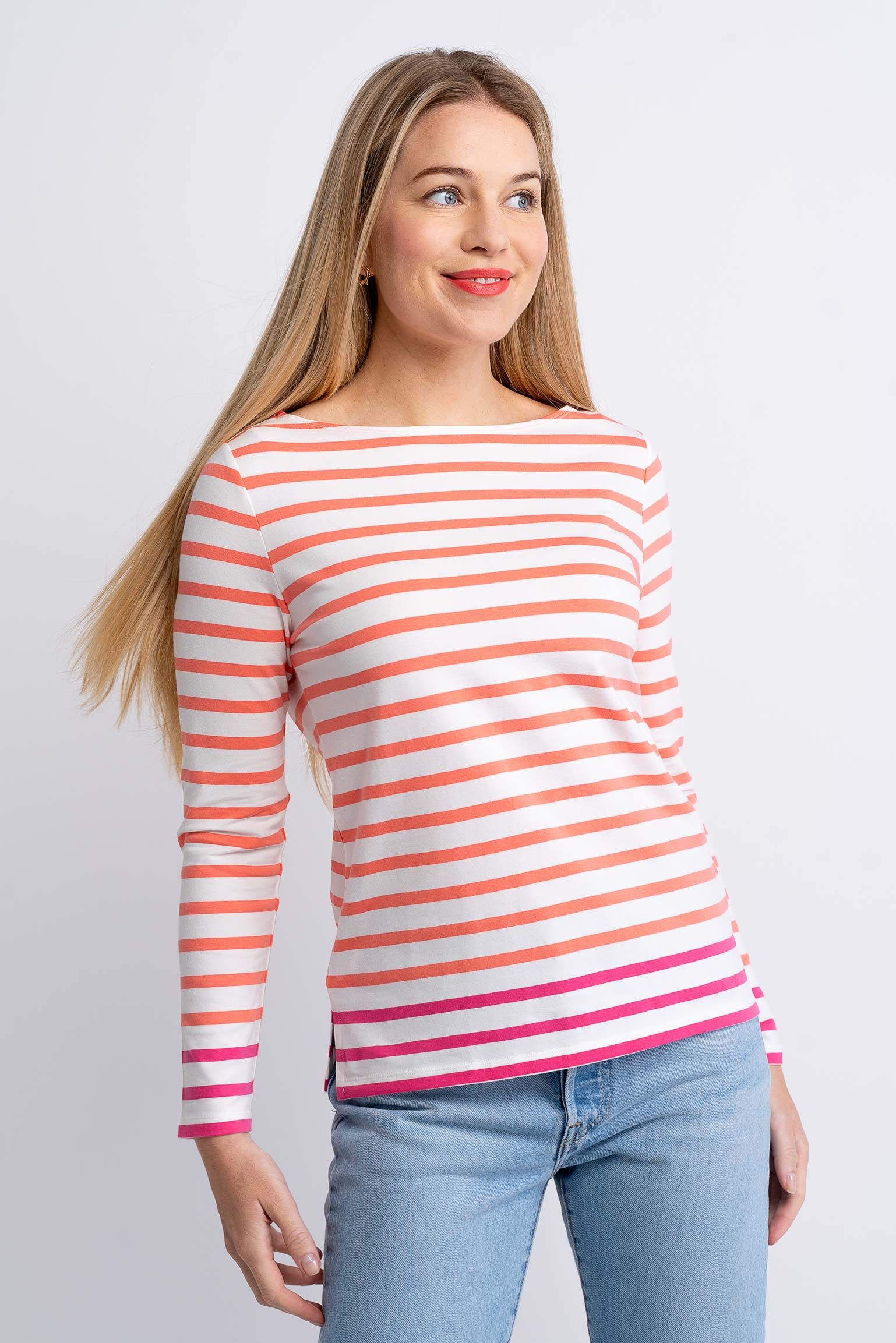 Stripe Breton Boat Neck