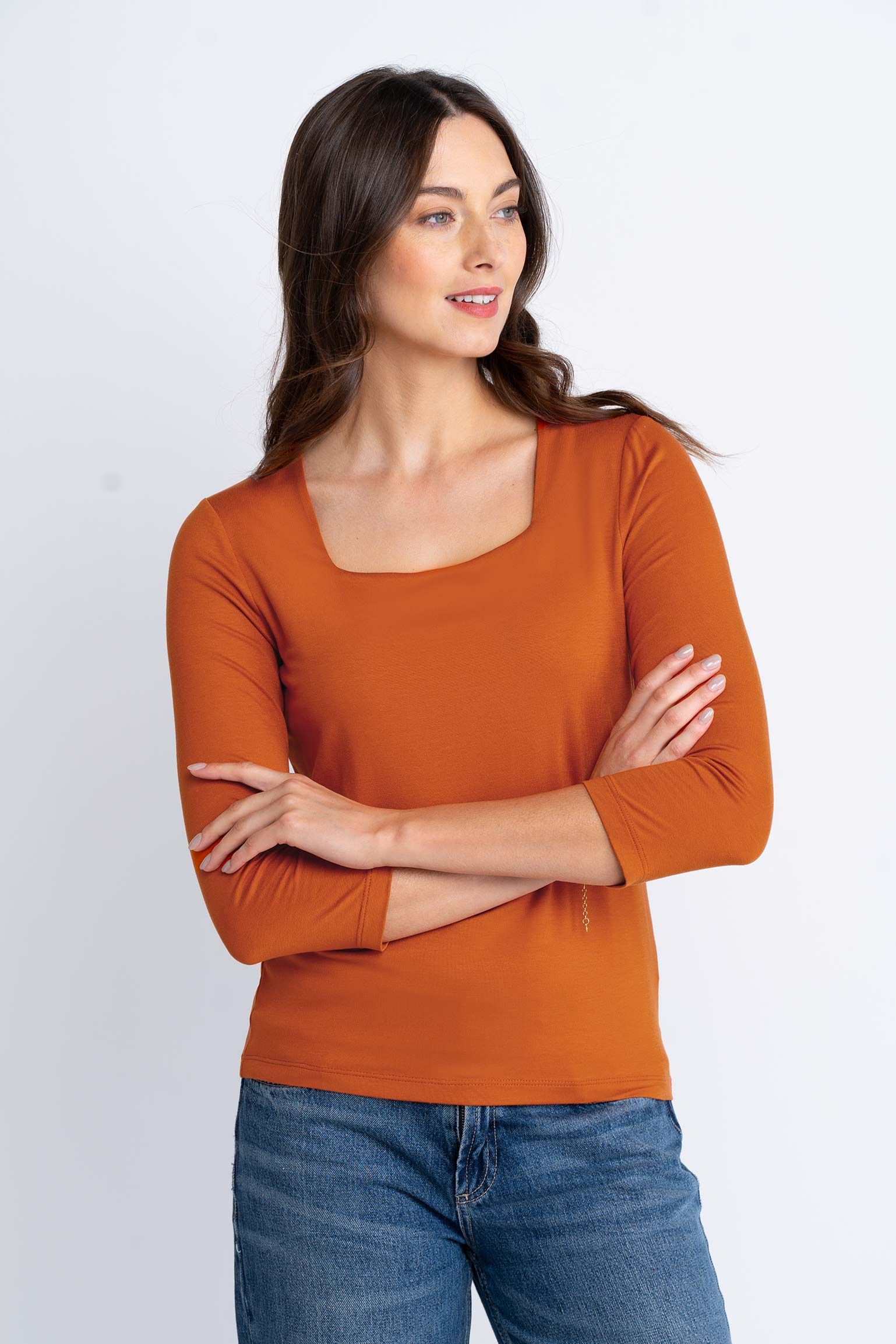 Square Neck 3/4 Sleeve