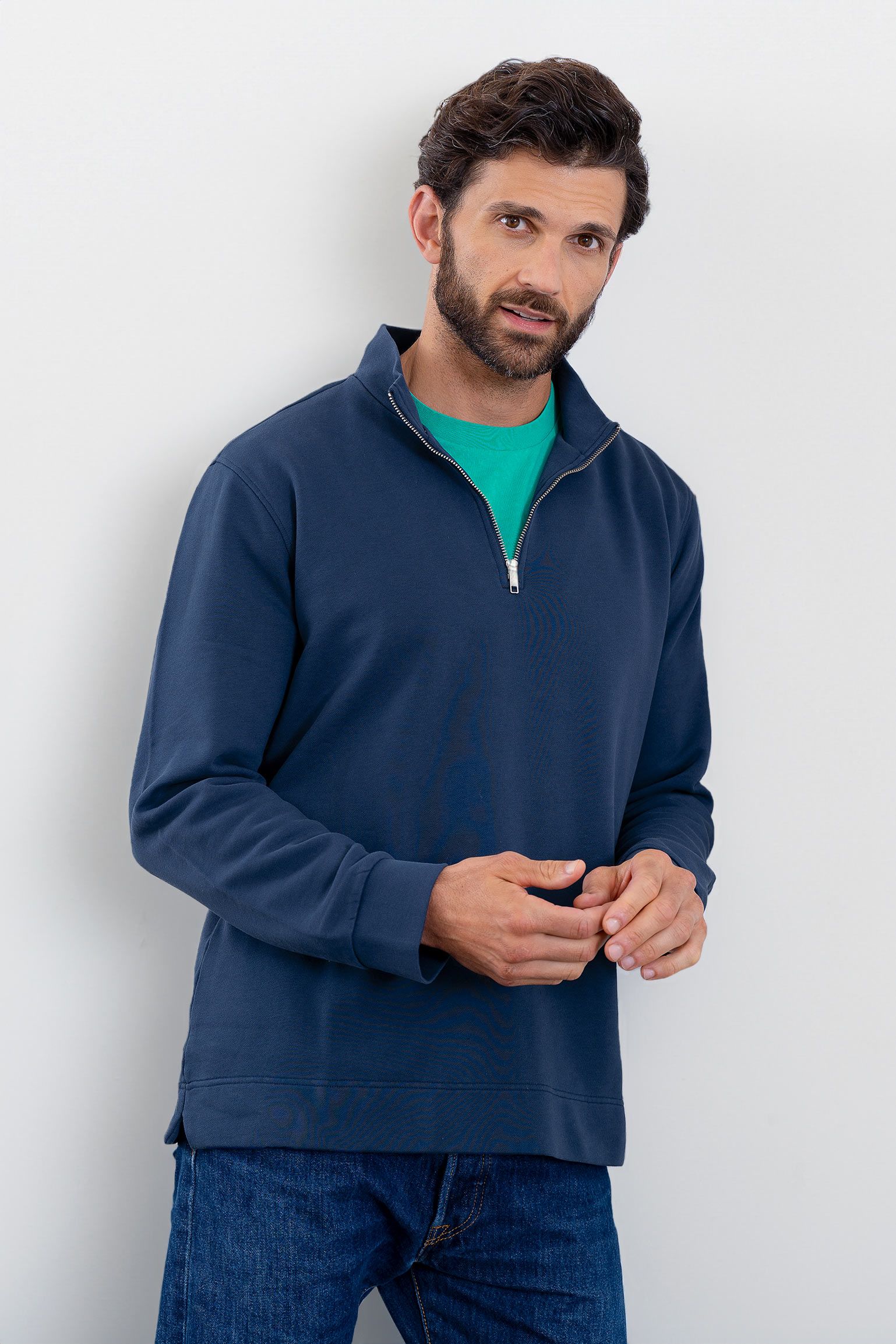 Men's Cotton Half Zip