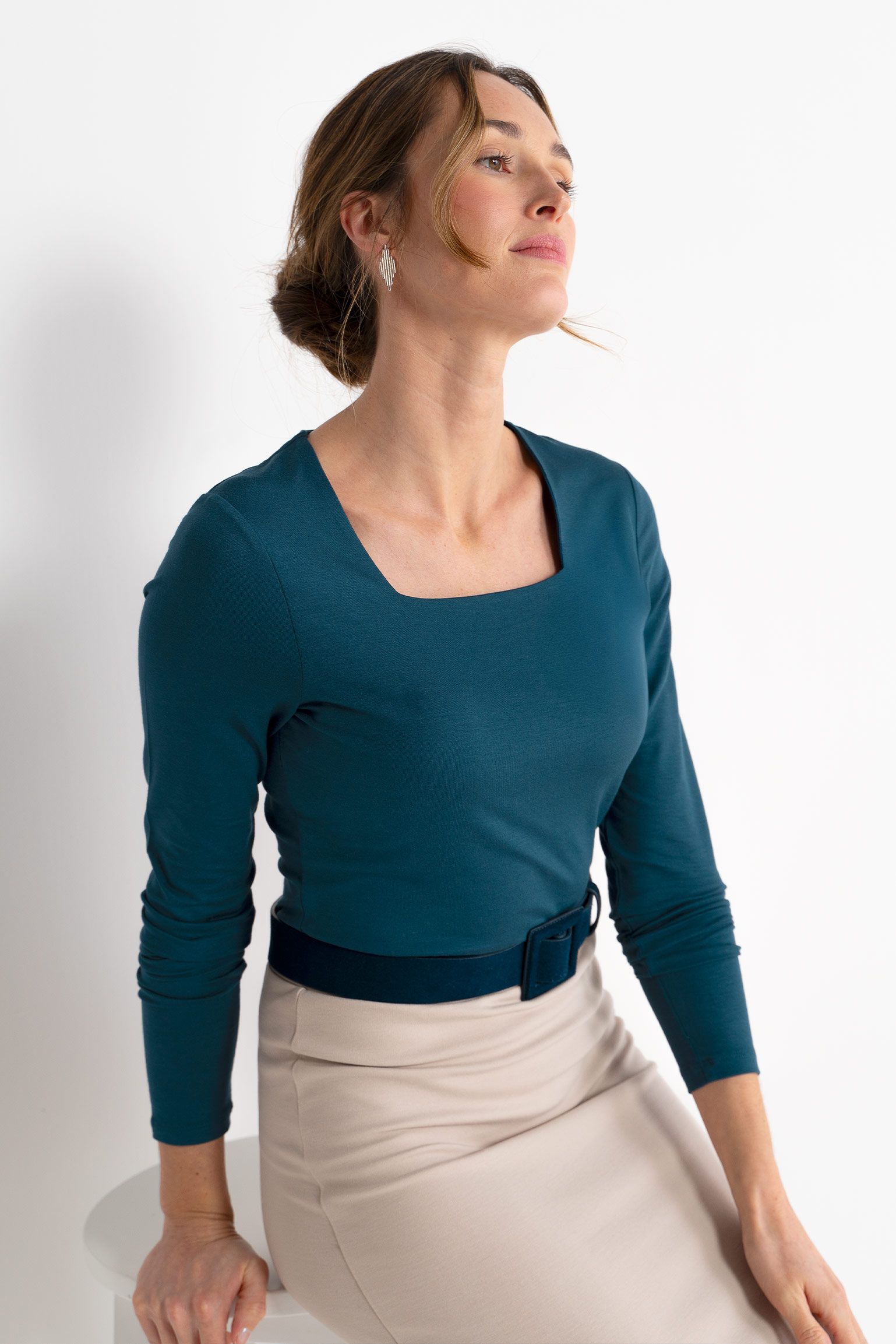 Jodi Square Neck Long Sleeve