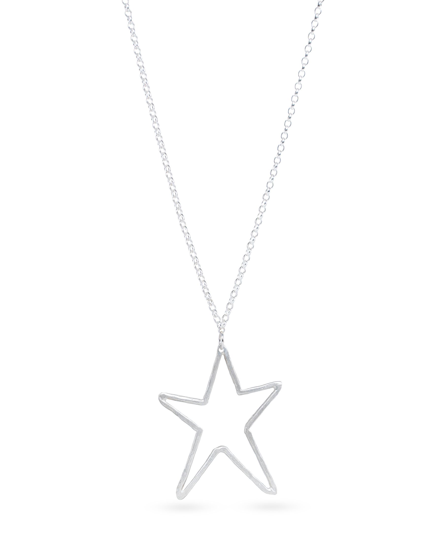 Mega Star Necklace Silver