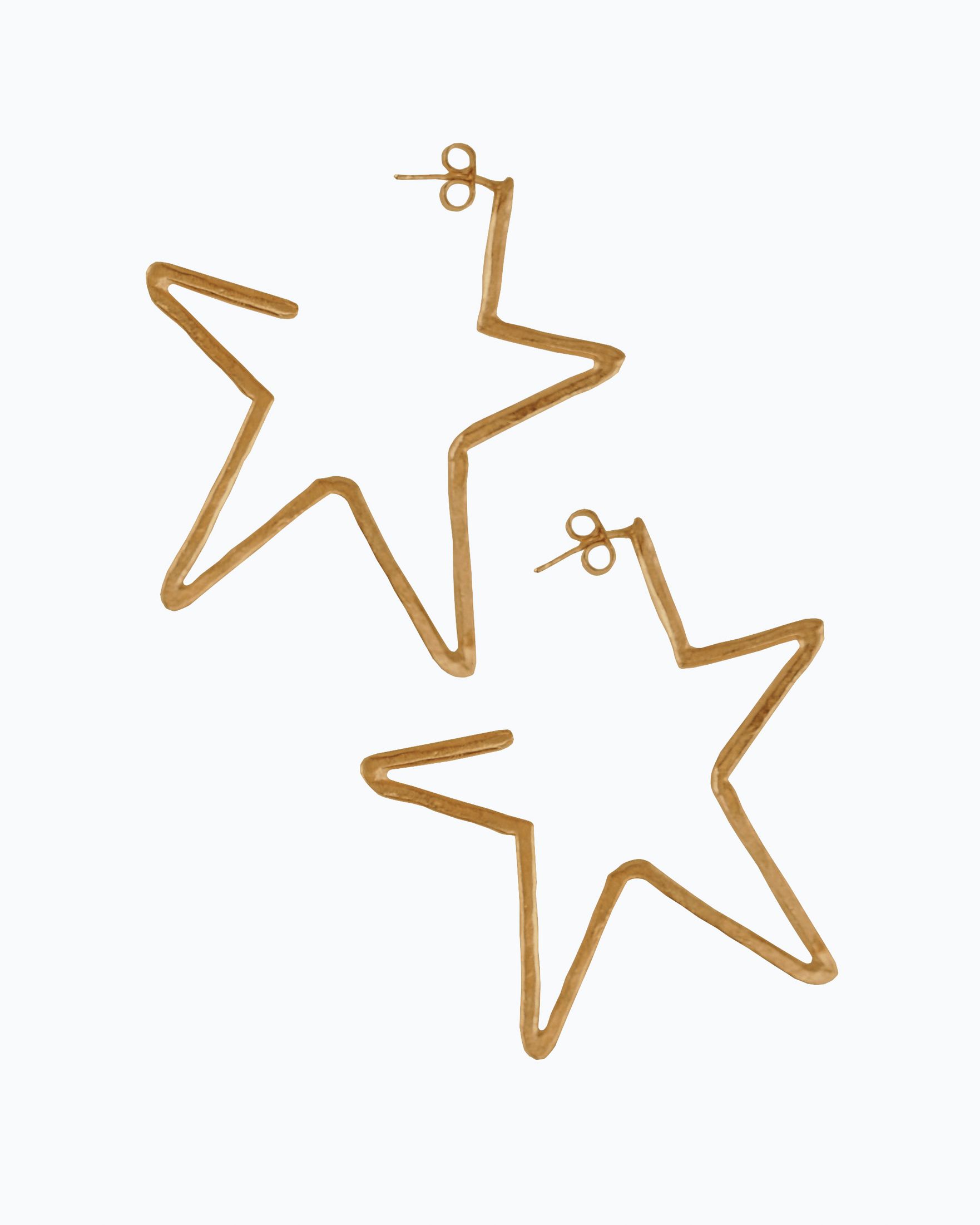 Mega Star Earrings Gold