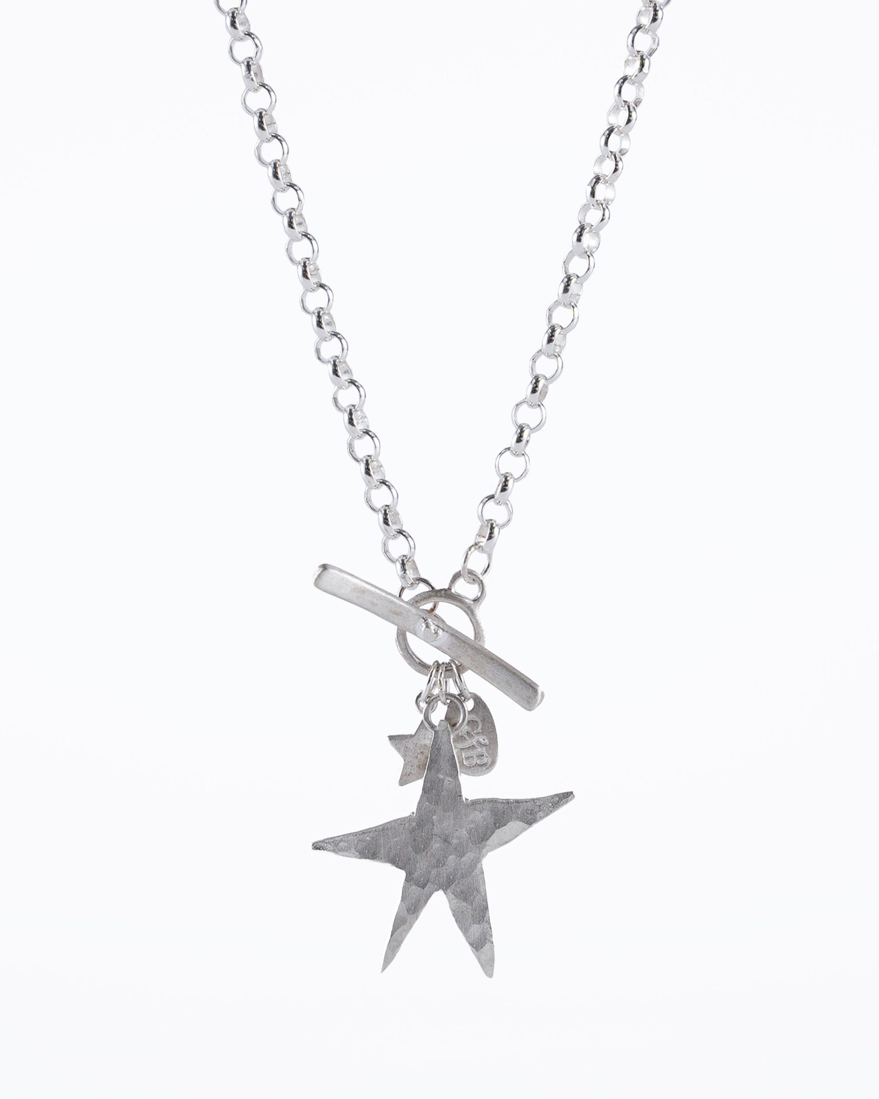 T-Bar Star Necklace Silver