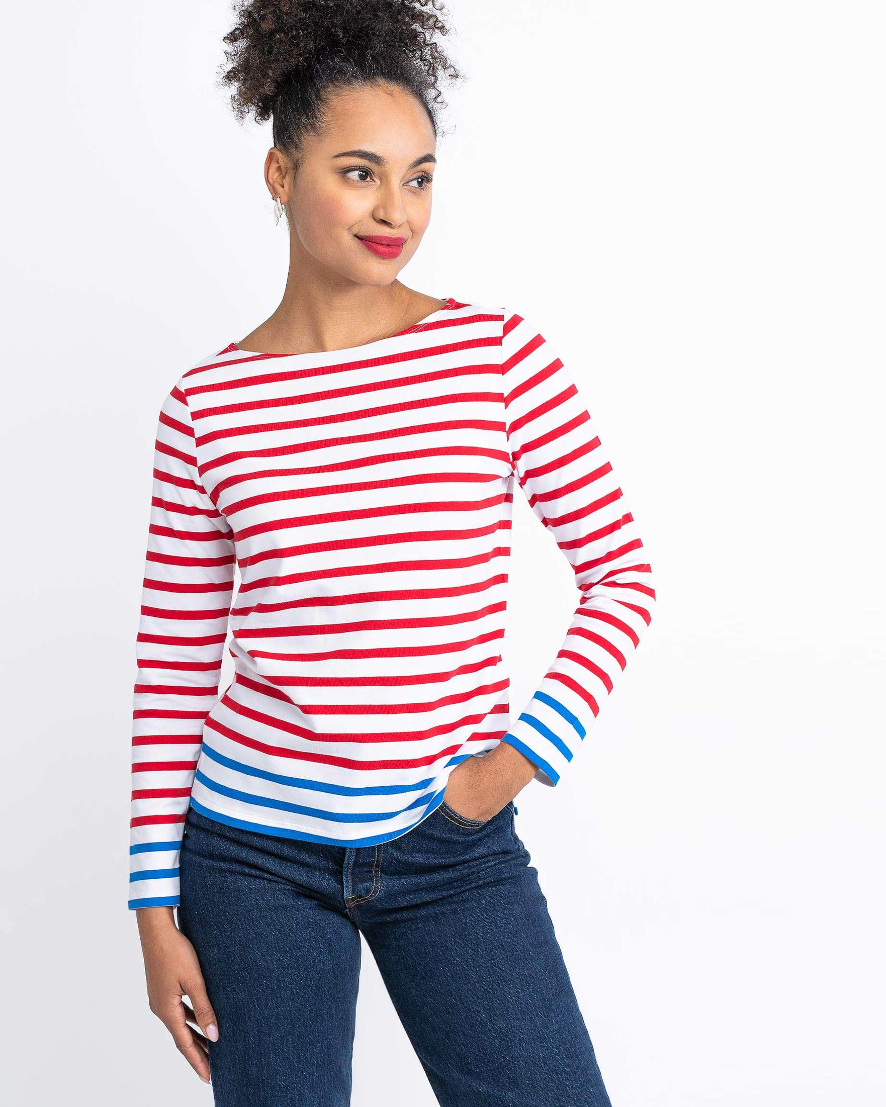 Stripe Breton Boat Neck