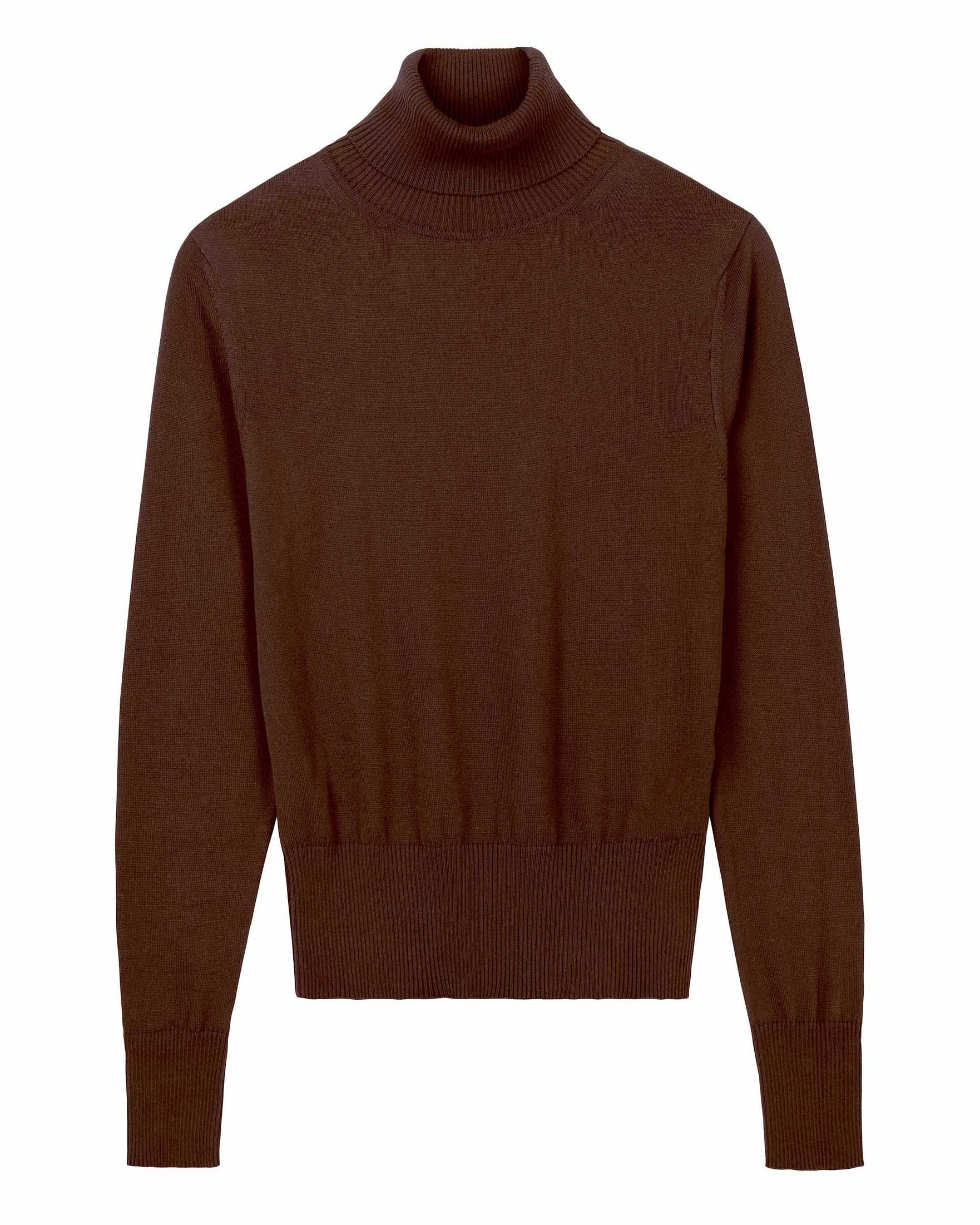 Fine Knit Organic Cotton Roll Neck