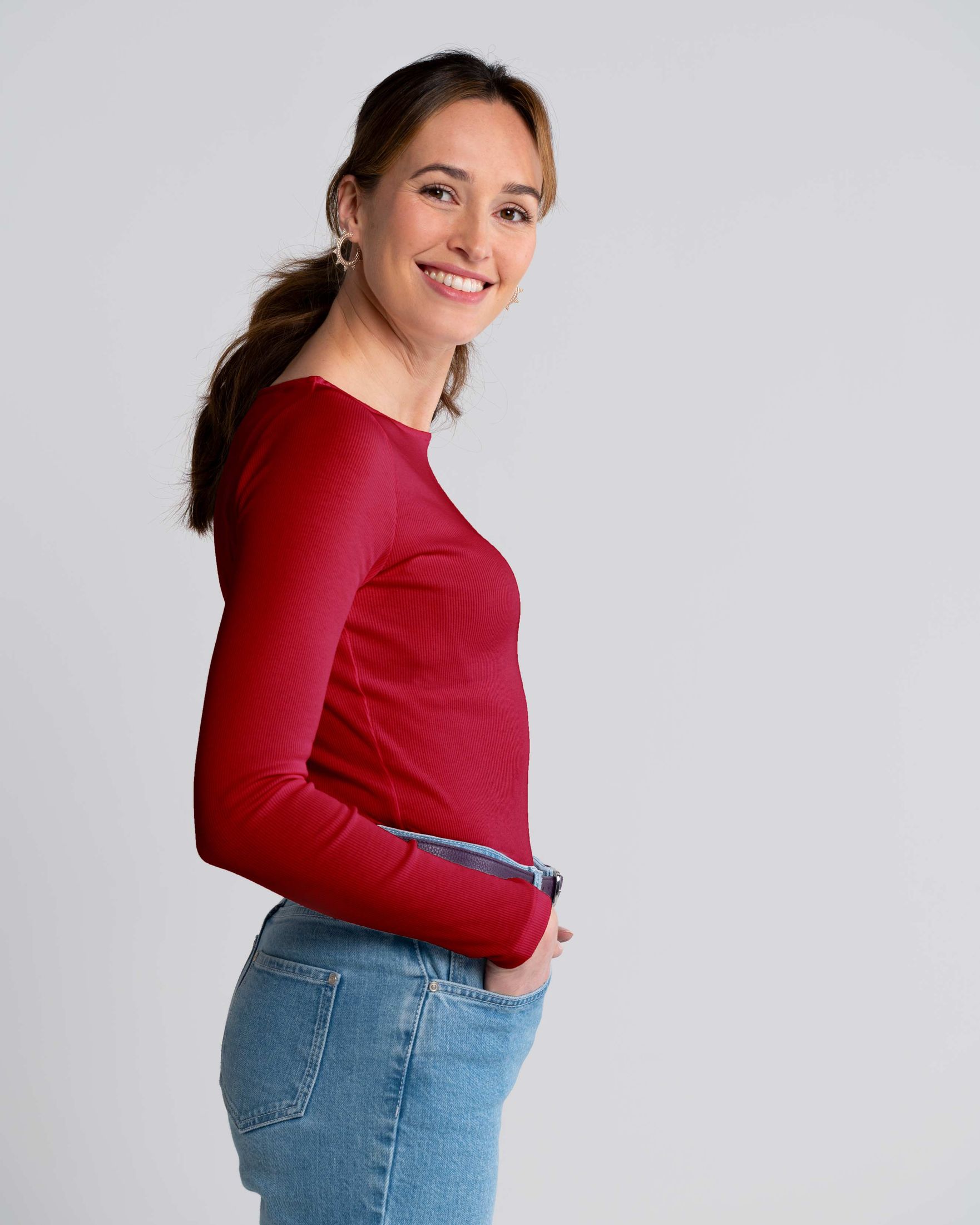 Rib Boat Neck