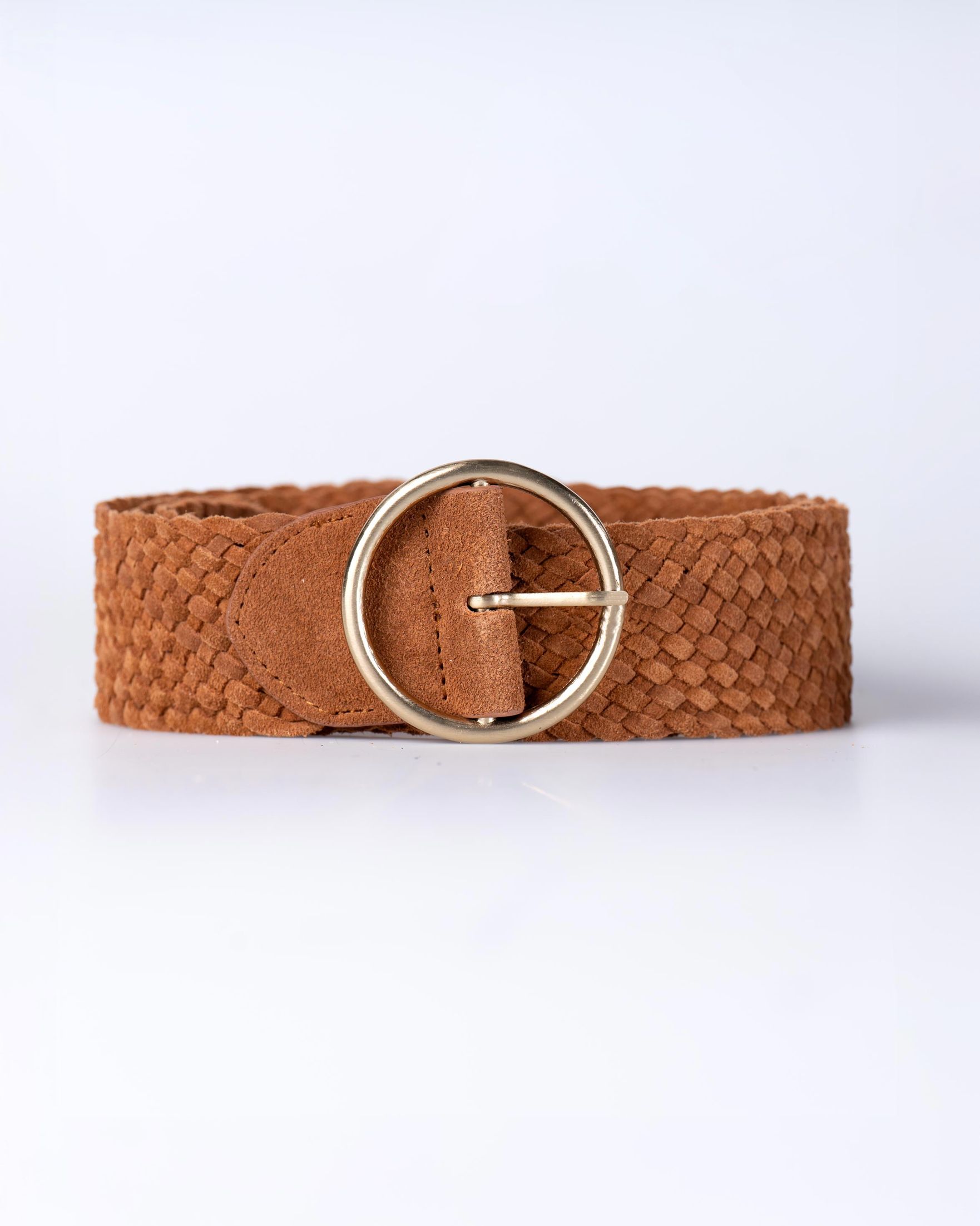 Pria Plaited Suede Belt