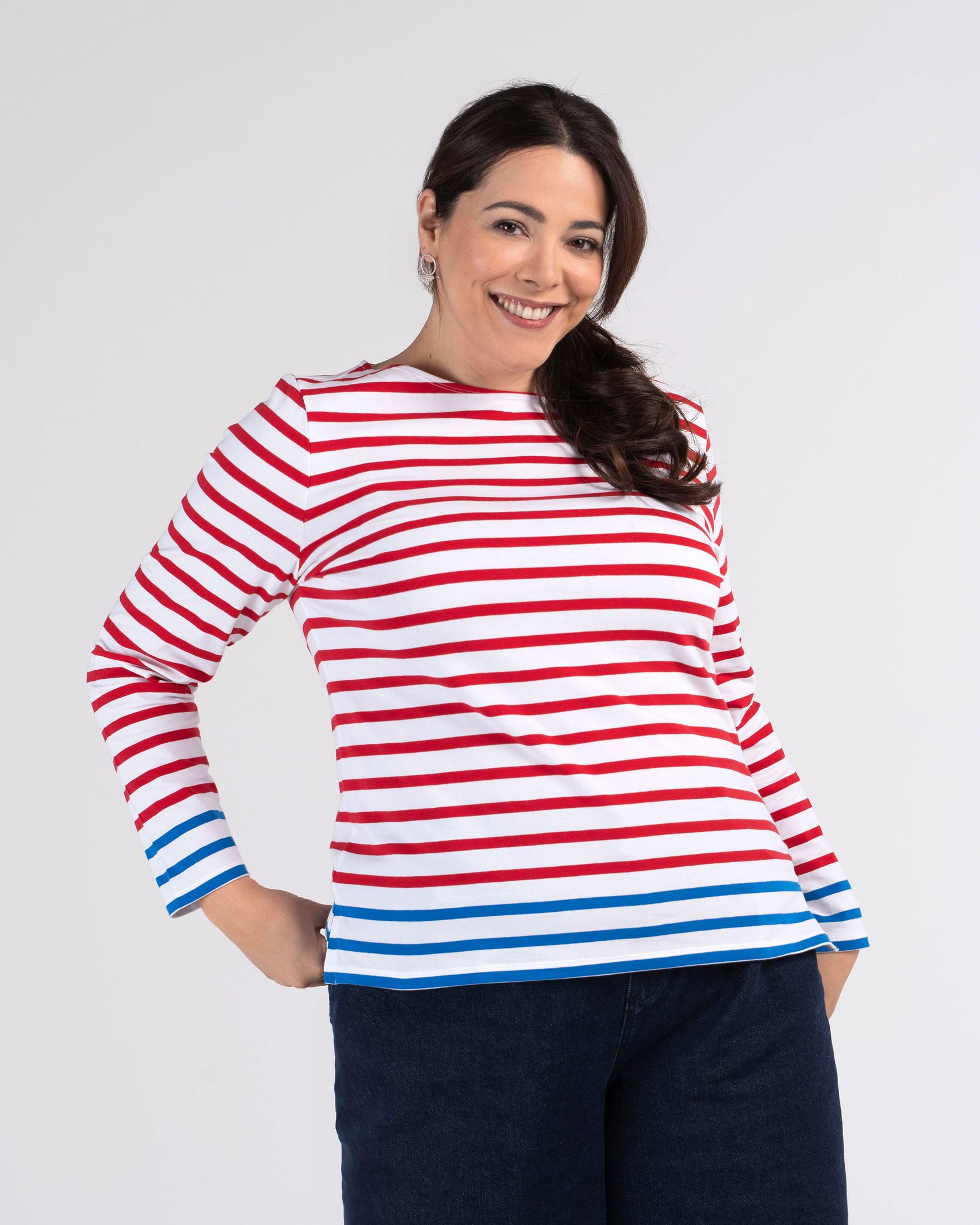 Stripe Breton Boat Neck