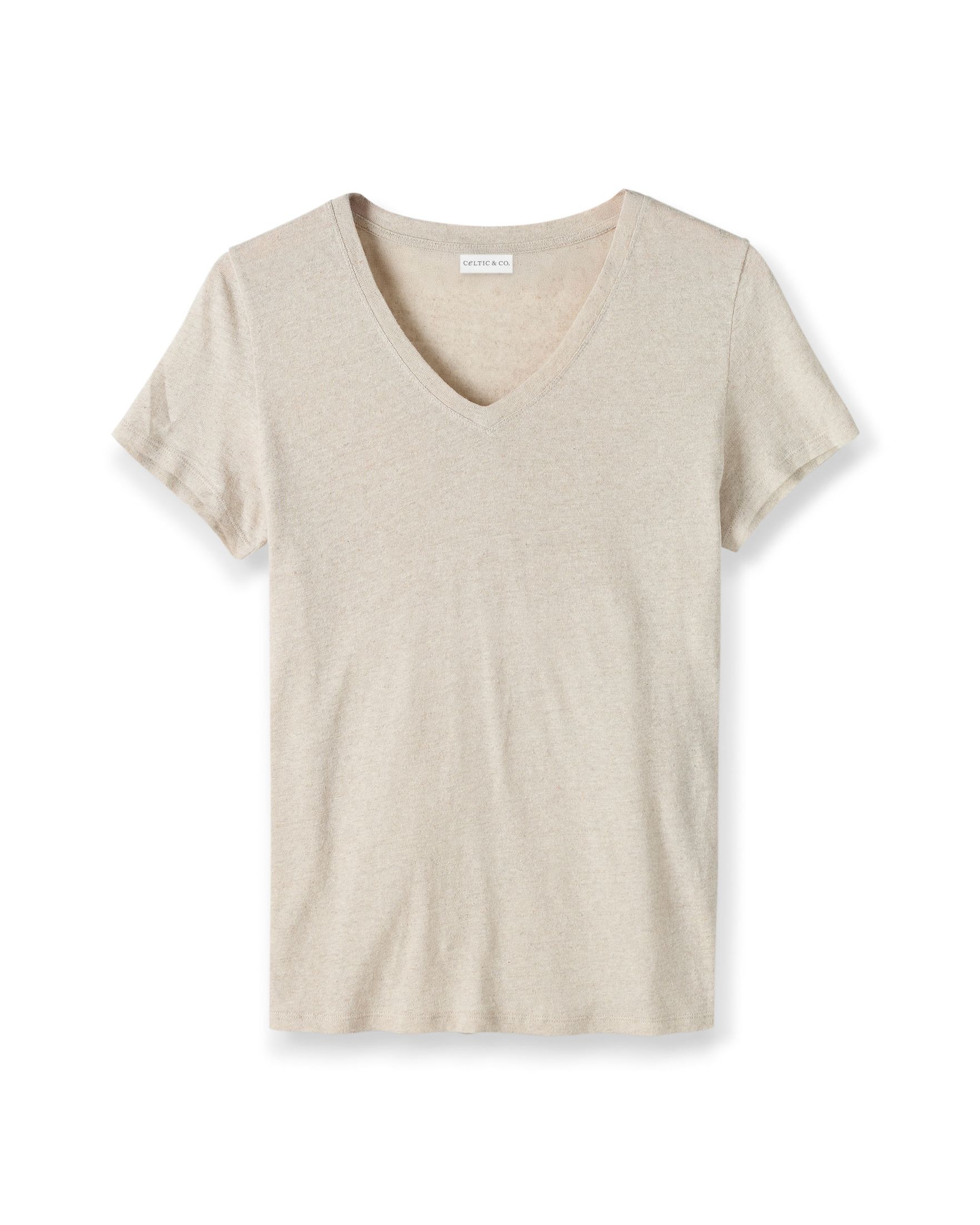 Celtic Linen Blend V Neck T-shirt
