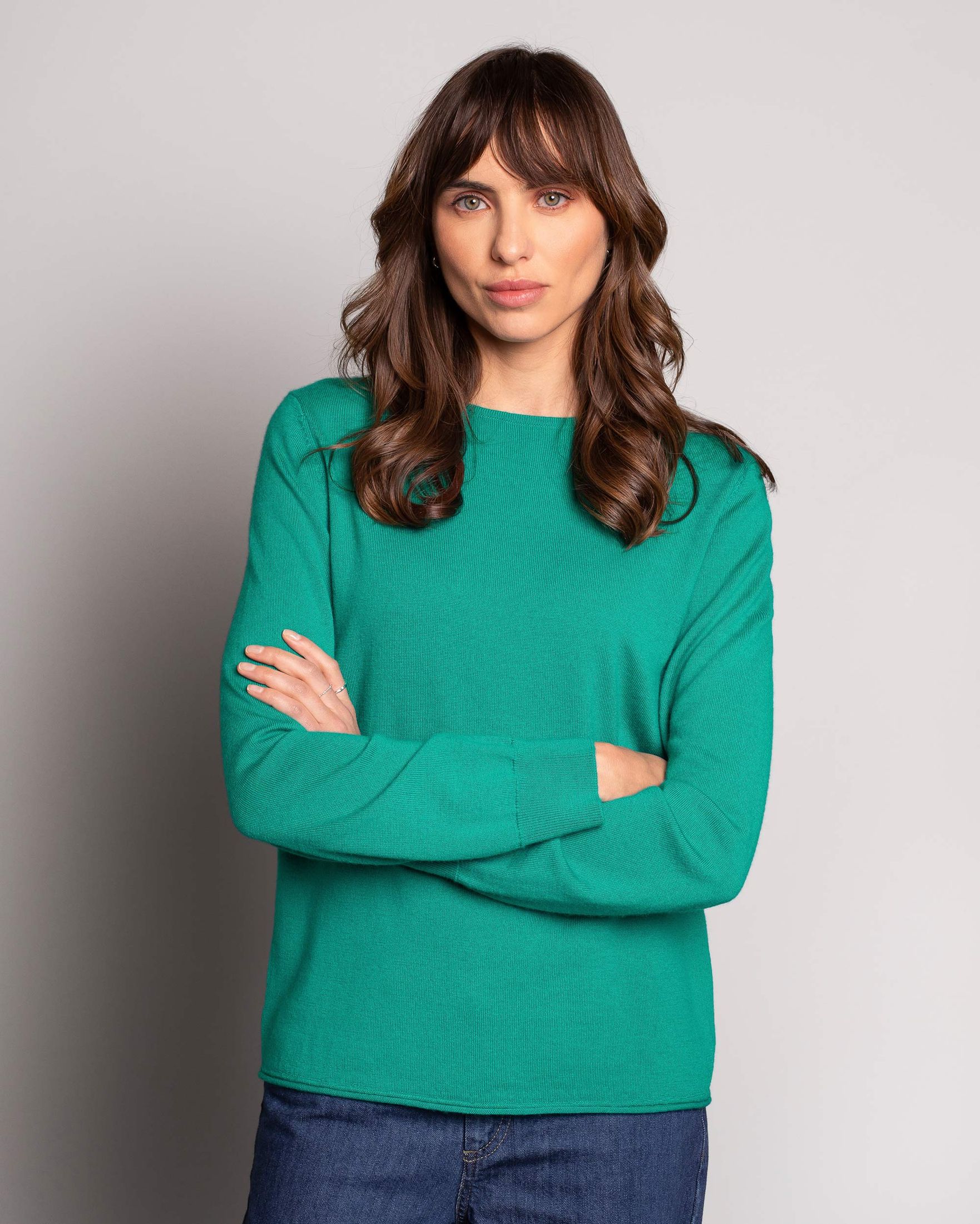 Celtic Merino Fine Knit Boat Neck Jumper