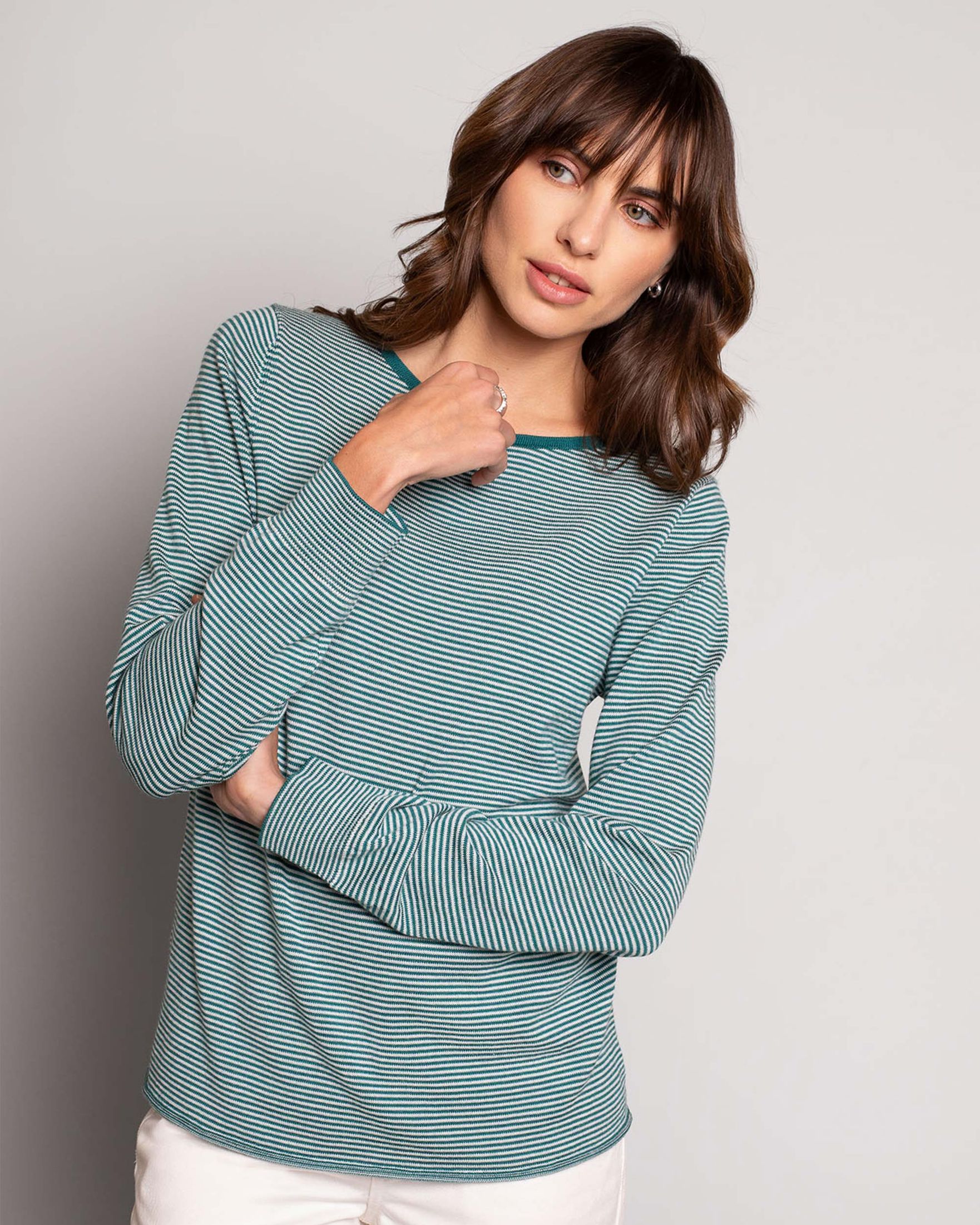 Celtic Merino Fine Knit Boat Neck Jumper