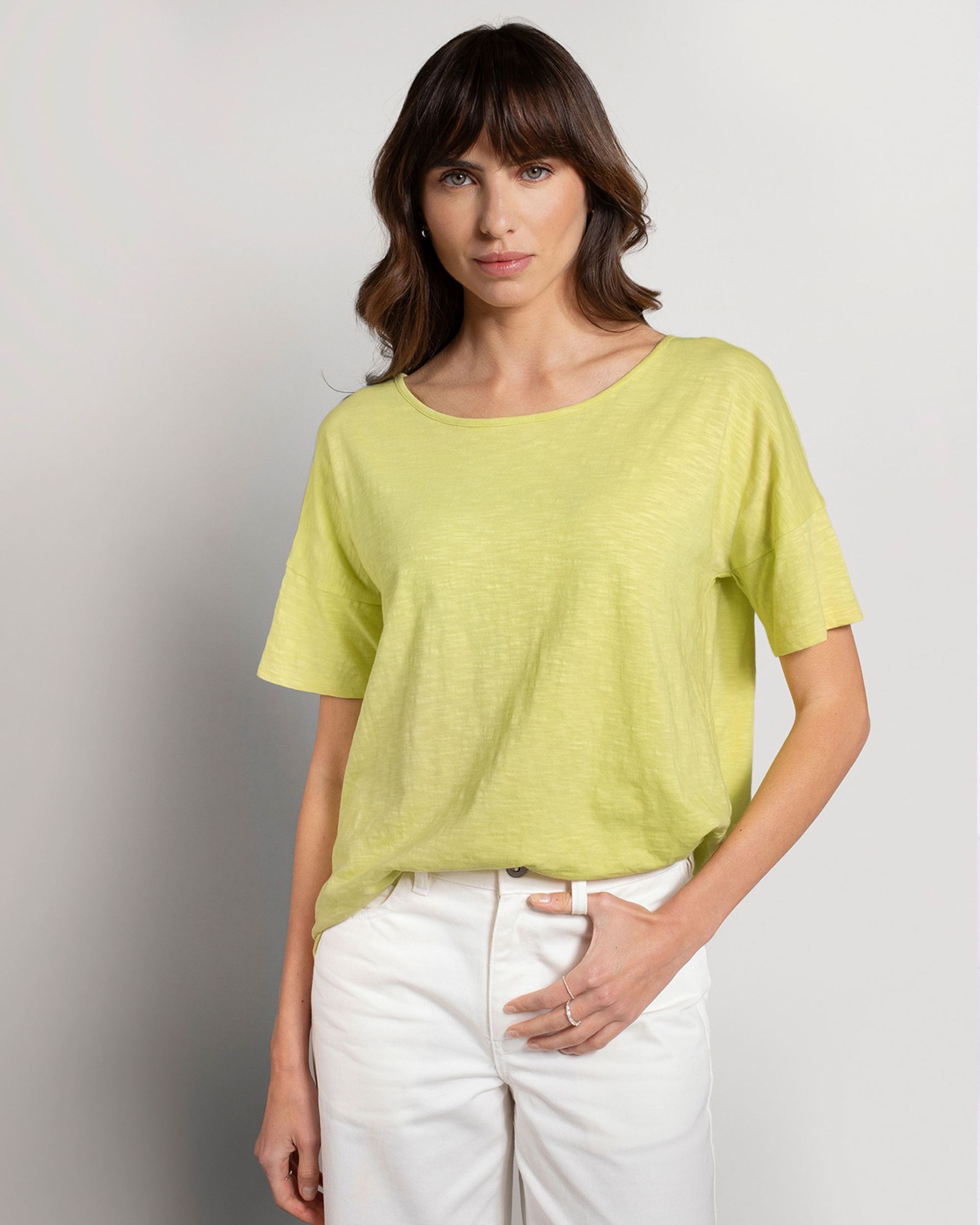 Celtic Slub Jersey Drop Shoulder Drape T-shirt 