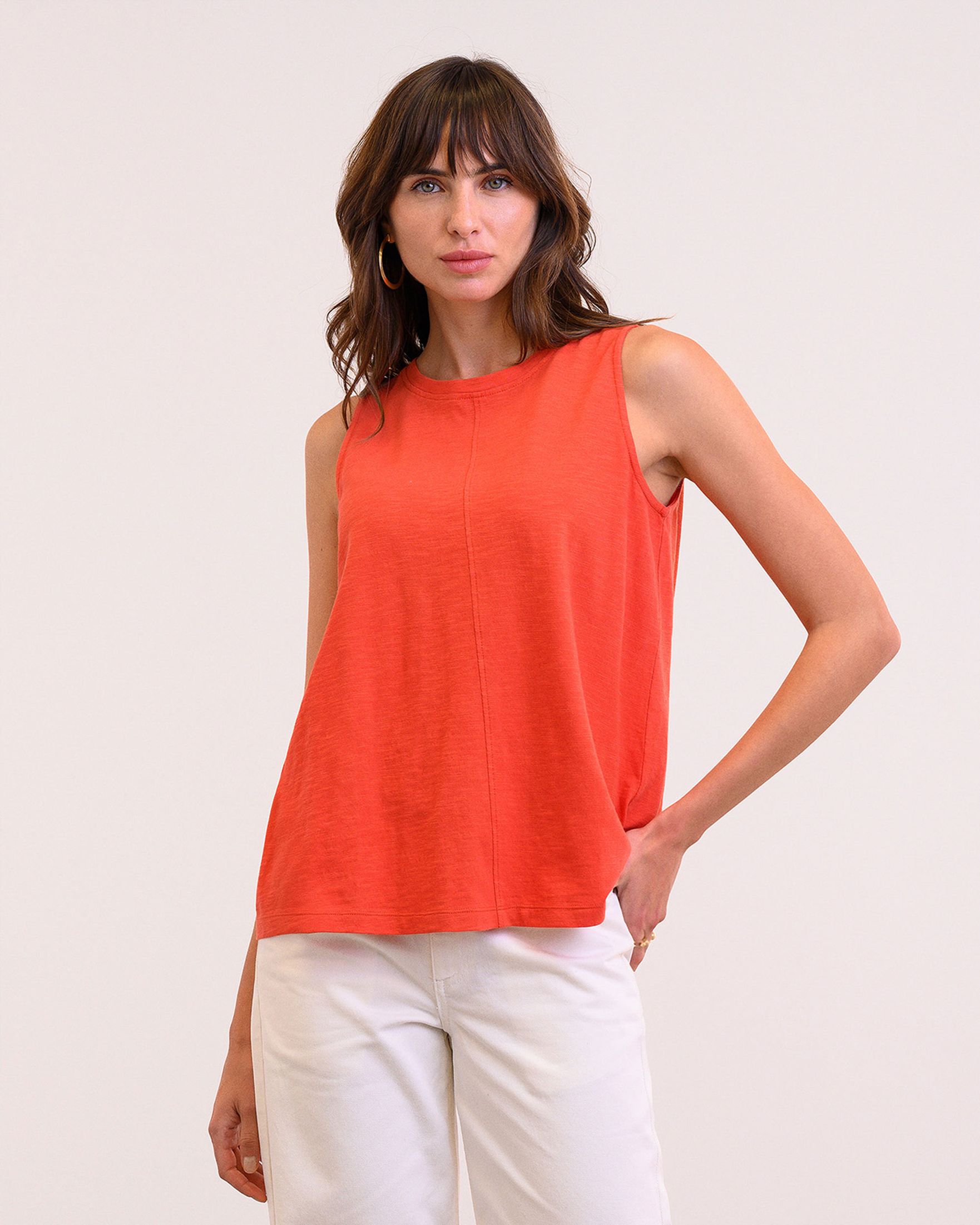 Celtic Slub Jersey Pleat Back Tank
