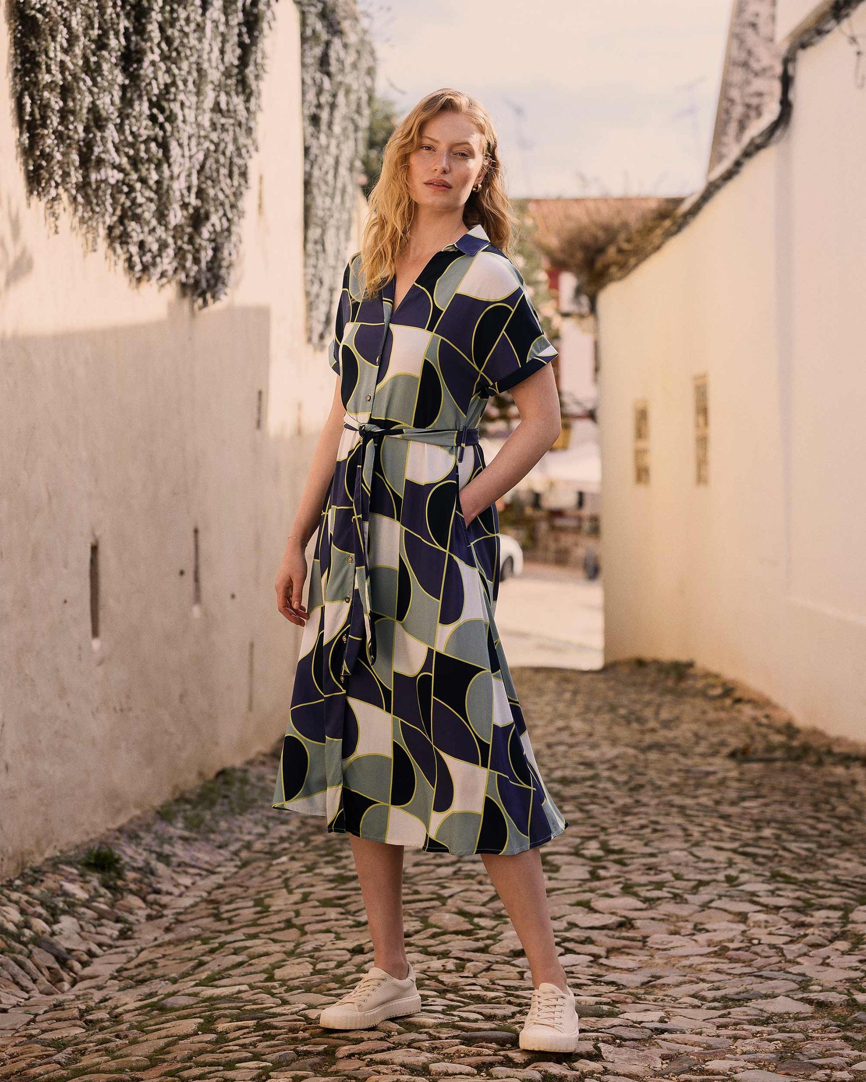 Celtic Grown On Sleeve Midi Shirt Dress