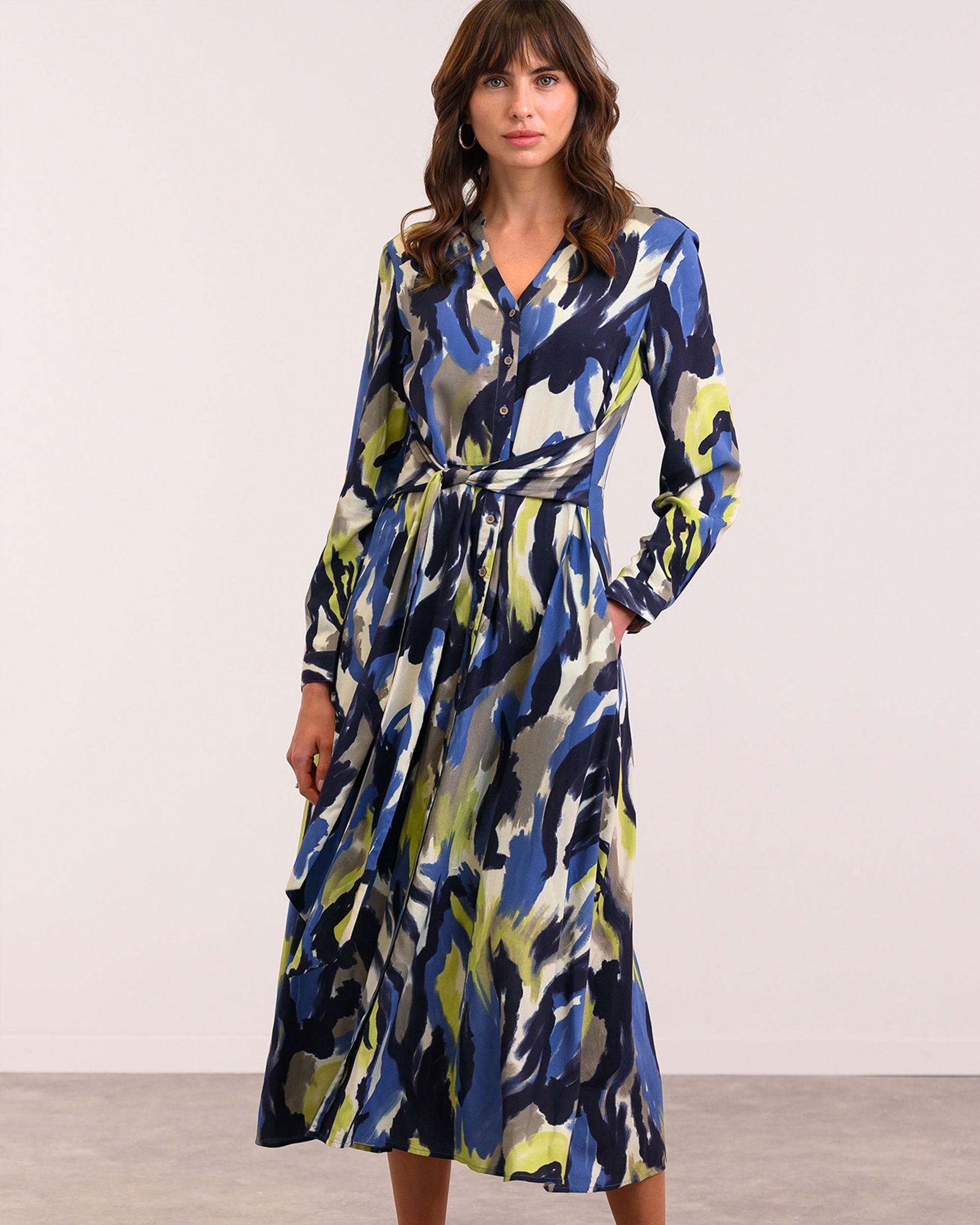 Celtic Tie Front Midi Dress