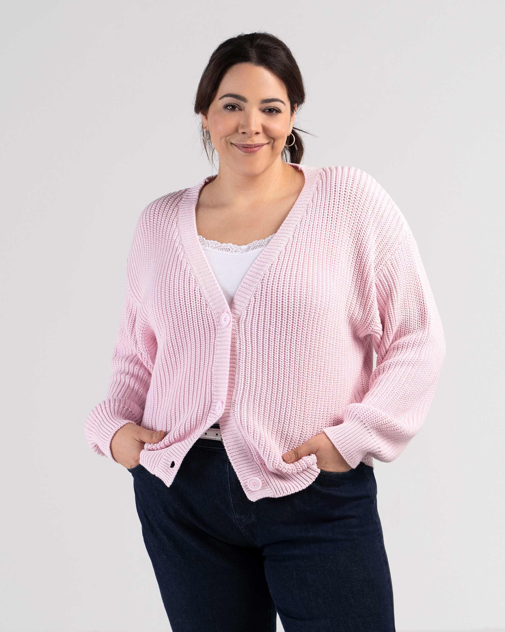 Emma Organic Chunky Knit Cardigan