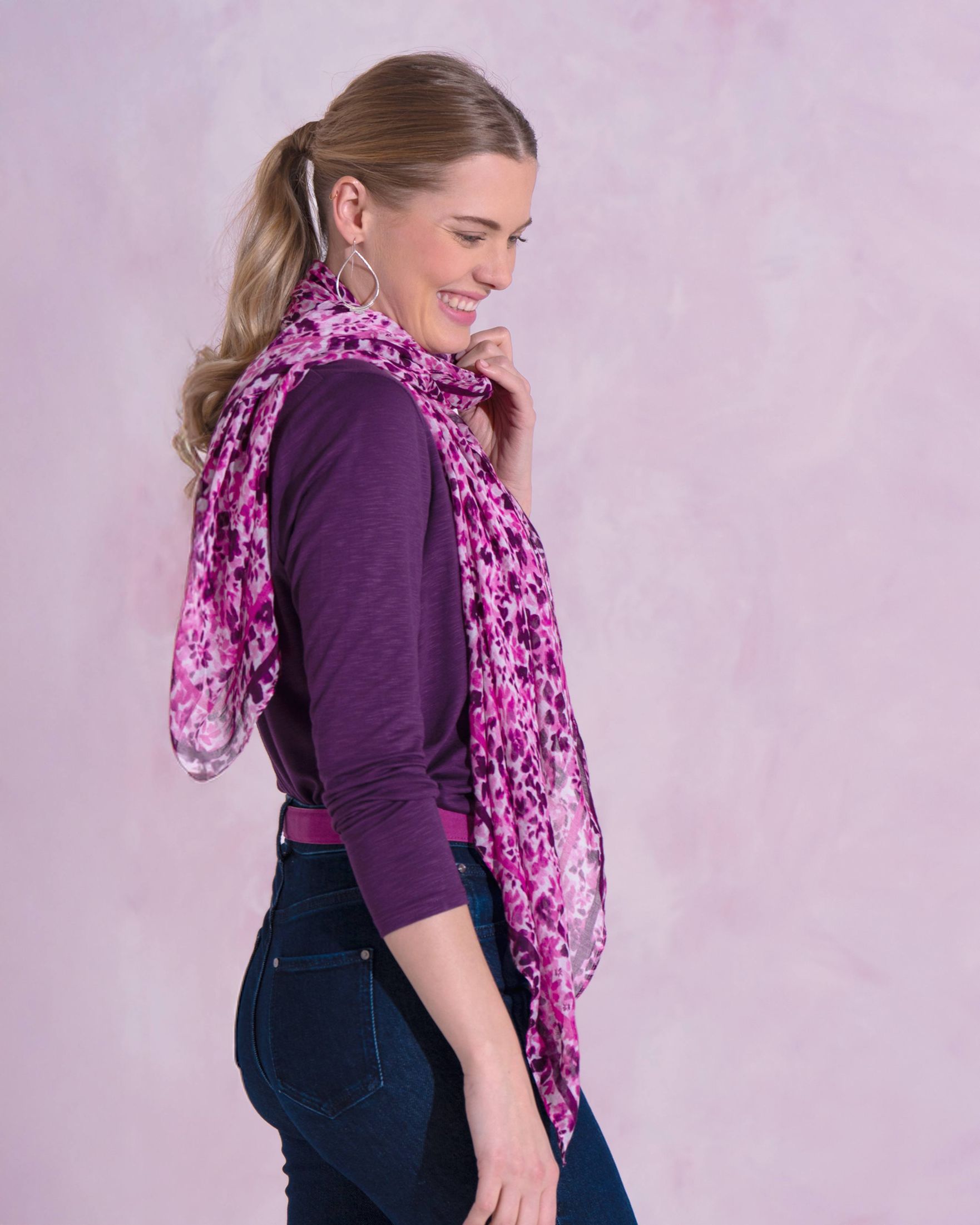 Frances Floral Square Scarf