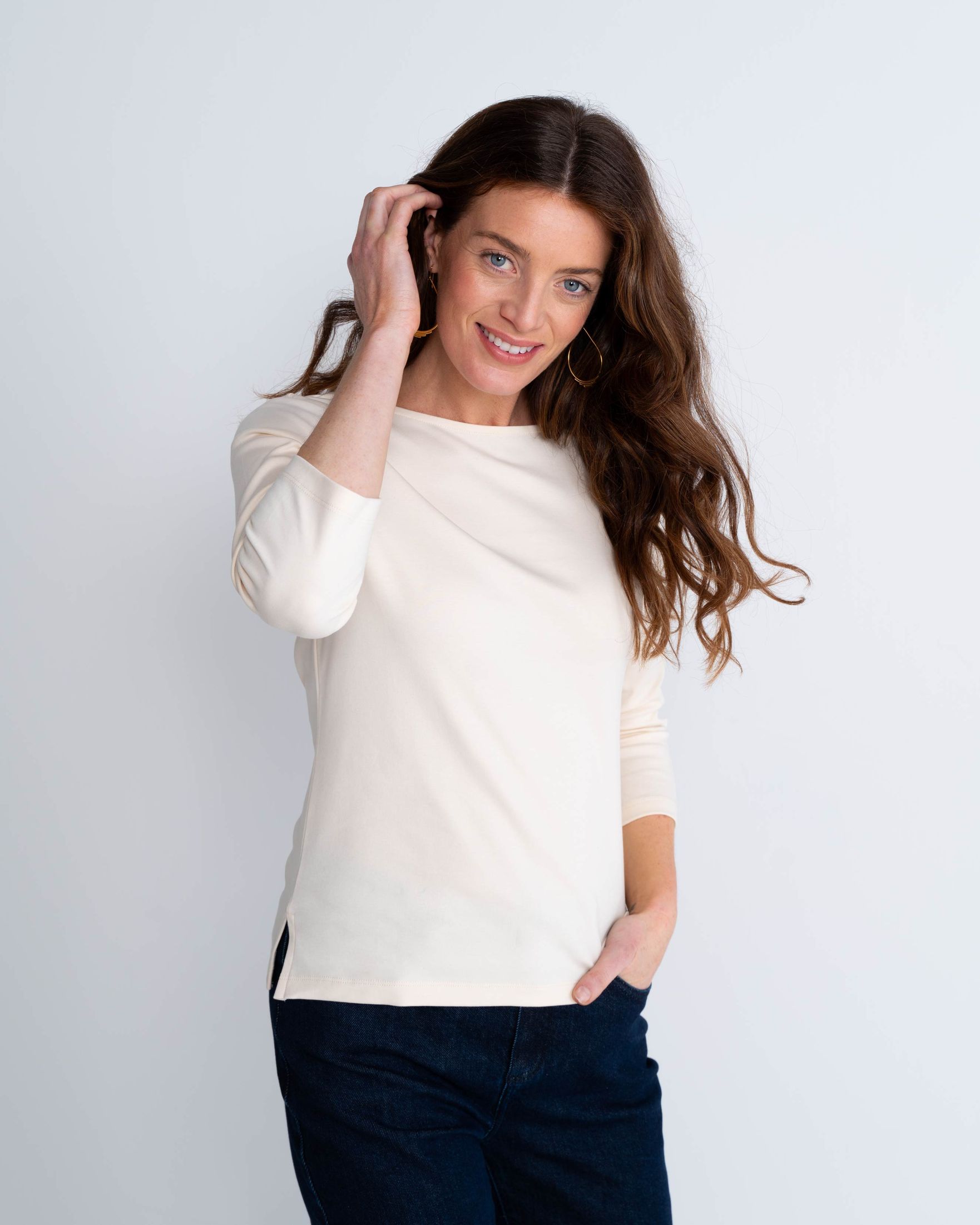 Bryony Boat Neck 3/4 Sleeve