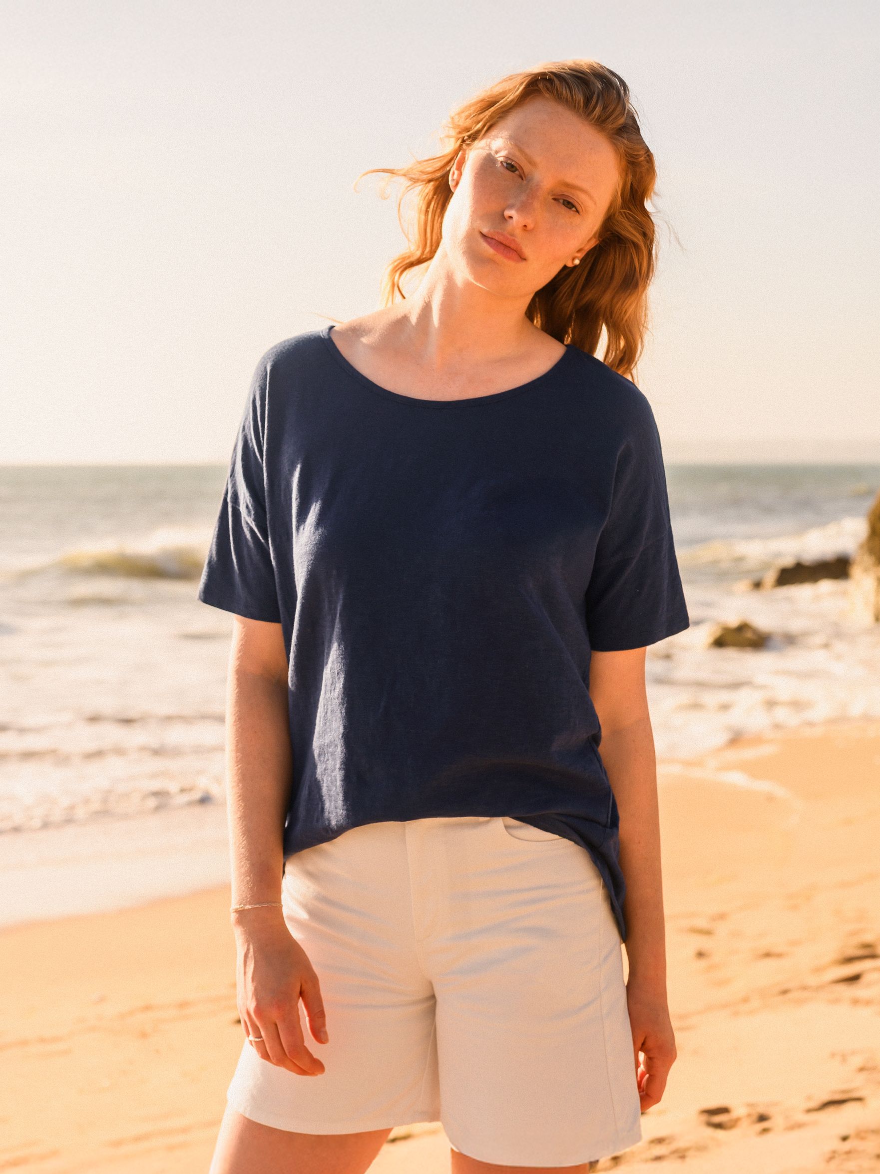 Celtic Slub Jersey Drop Shoulder Drape T-shirt 