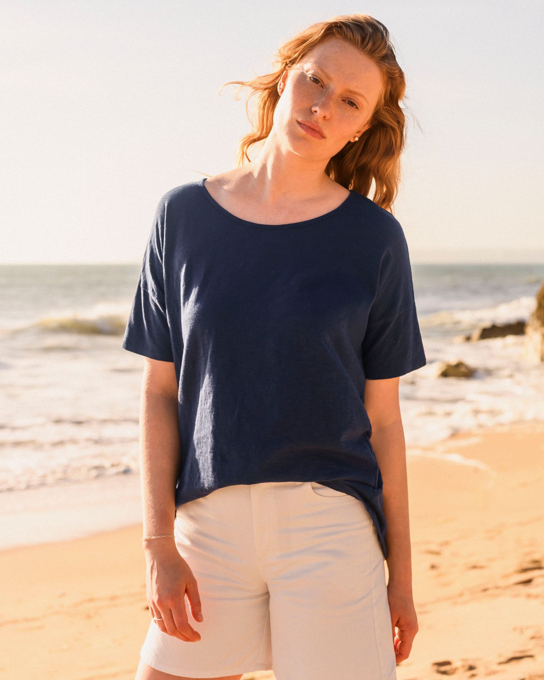 Celtic Slub Jersey Drop Shoulder Drape T-shirt 