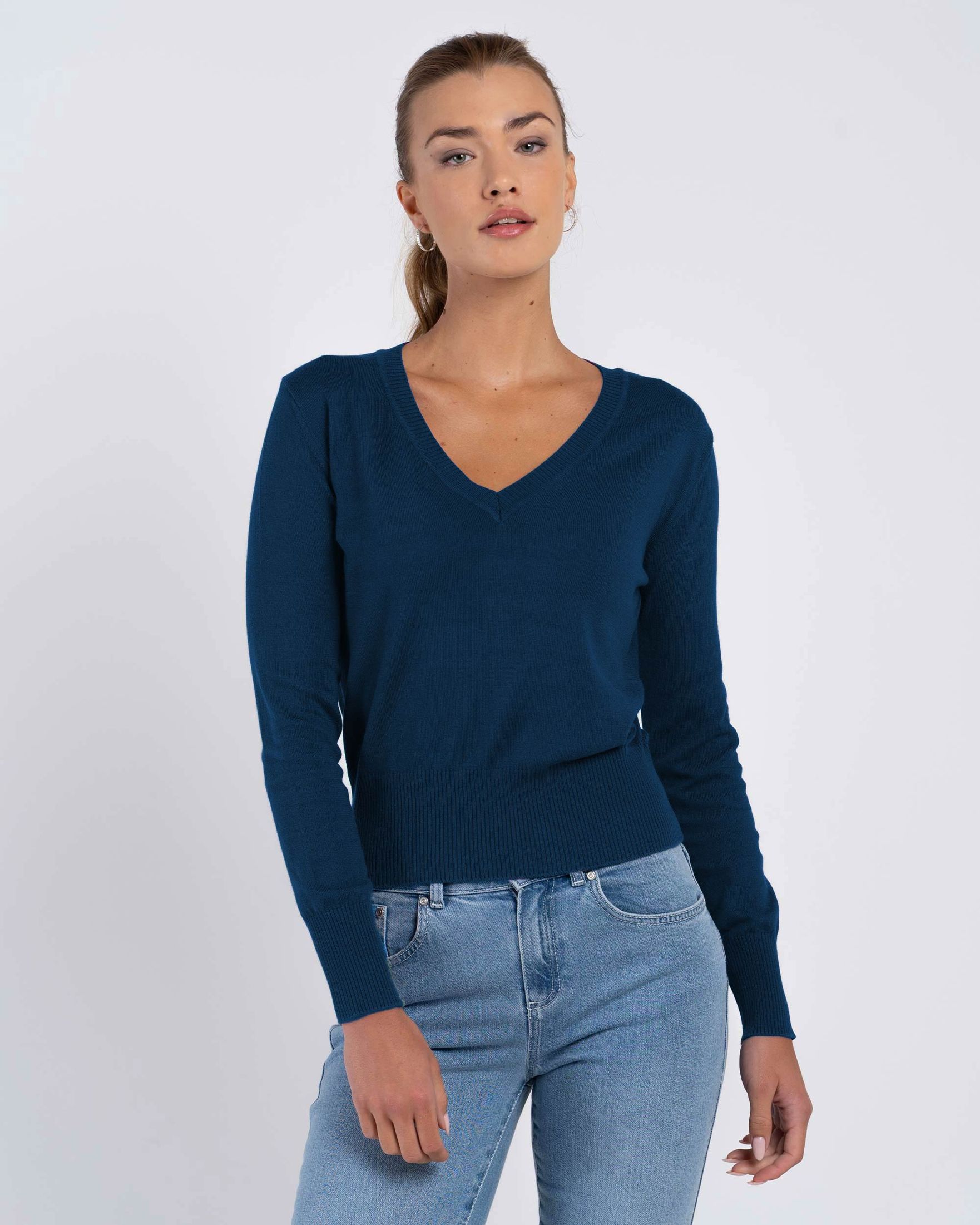 Cleo Organic V Neck Sweater