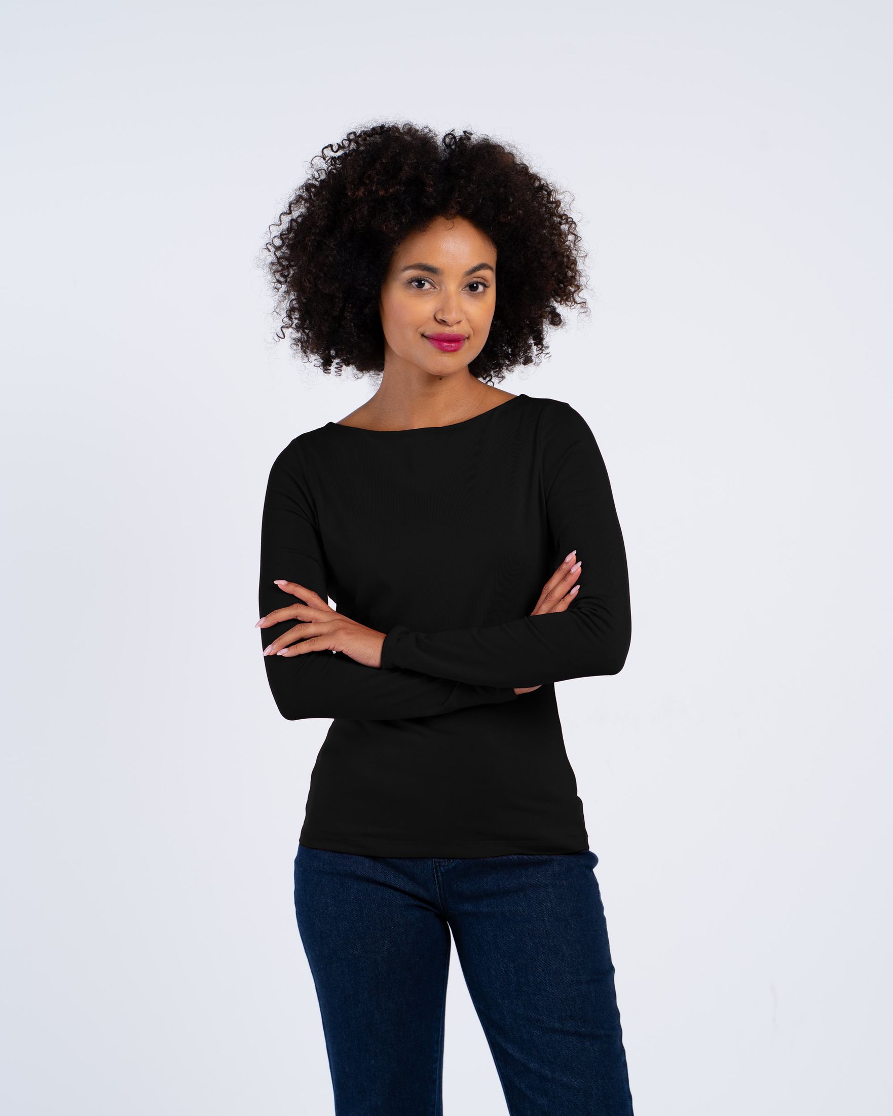 Darcey Slash Neck Long Sleeve