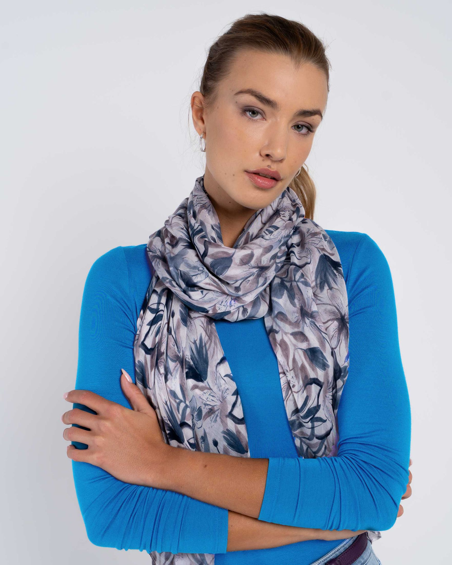Evangeline Floral Square Scarf