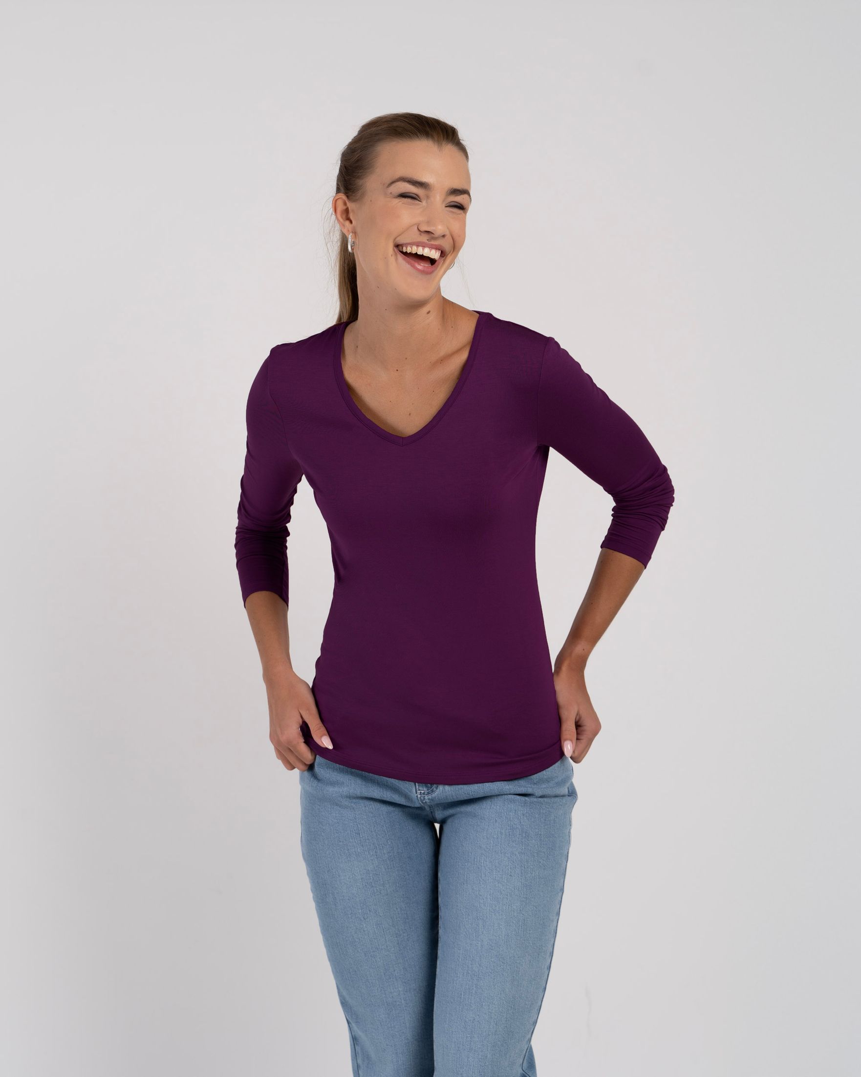 Silky V Neck