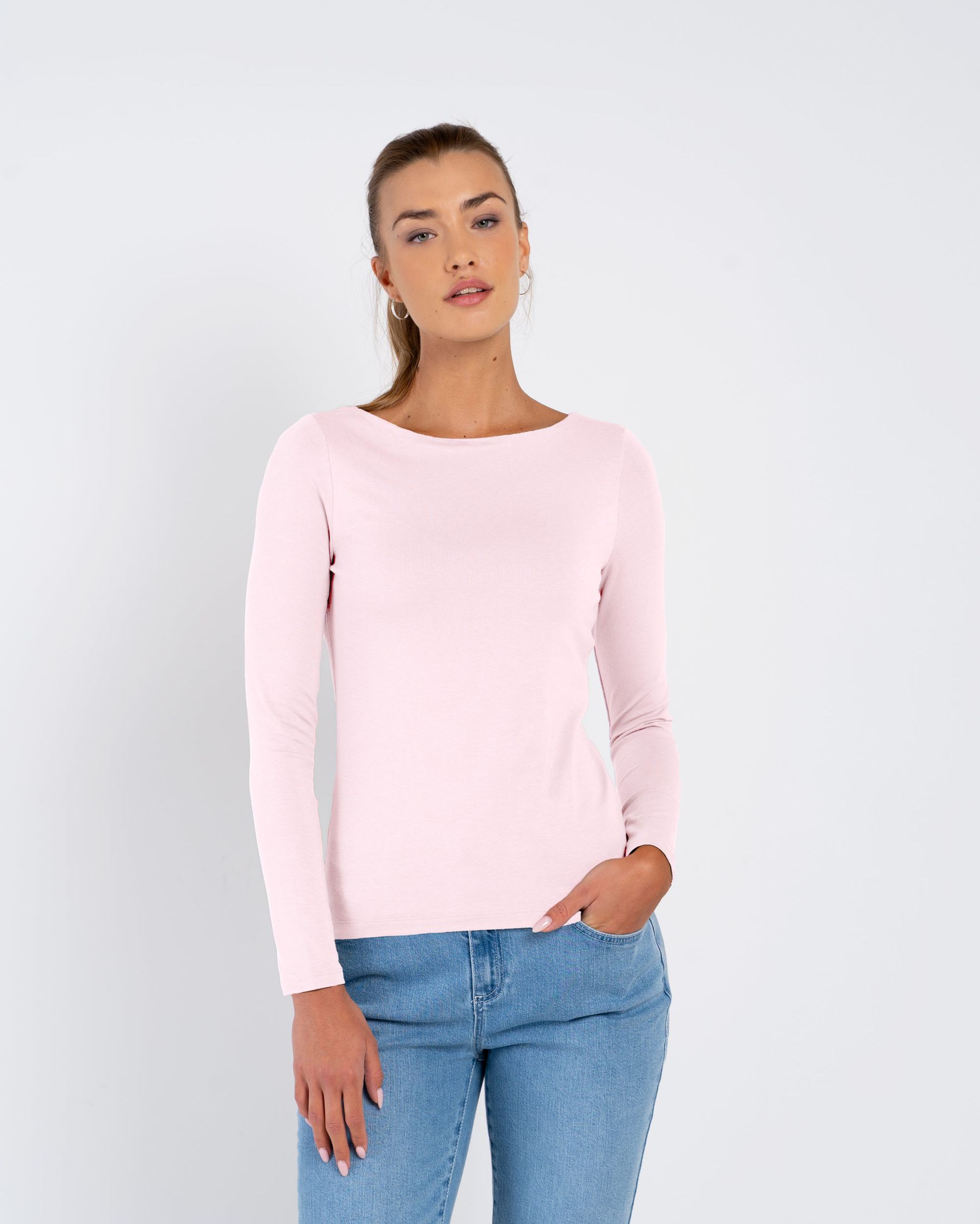 Darcey Slash Neck Long Sleeve