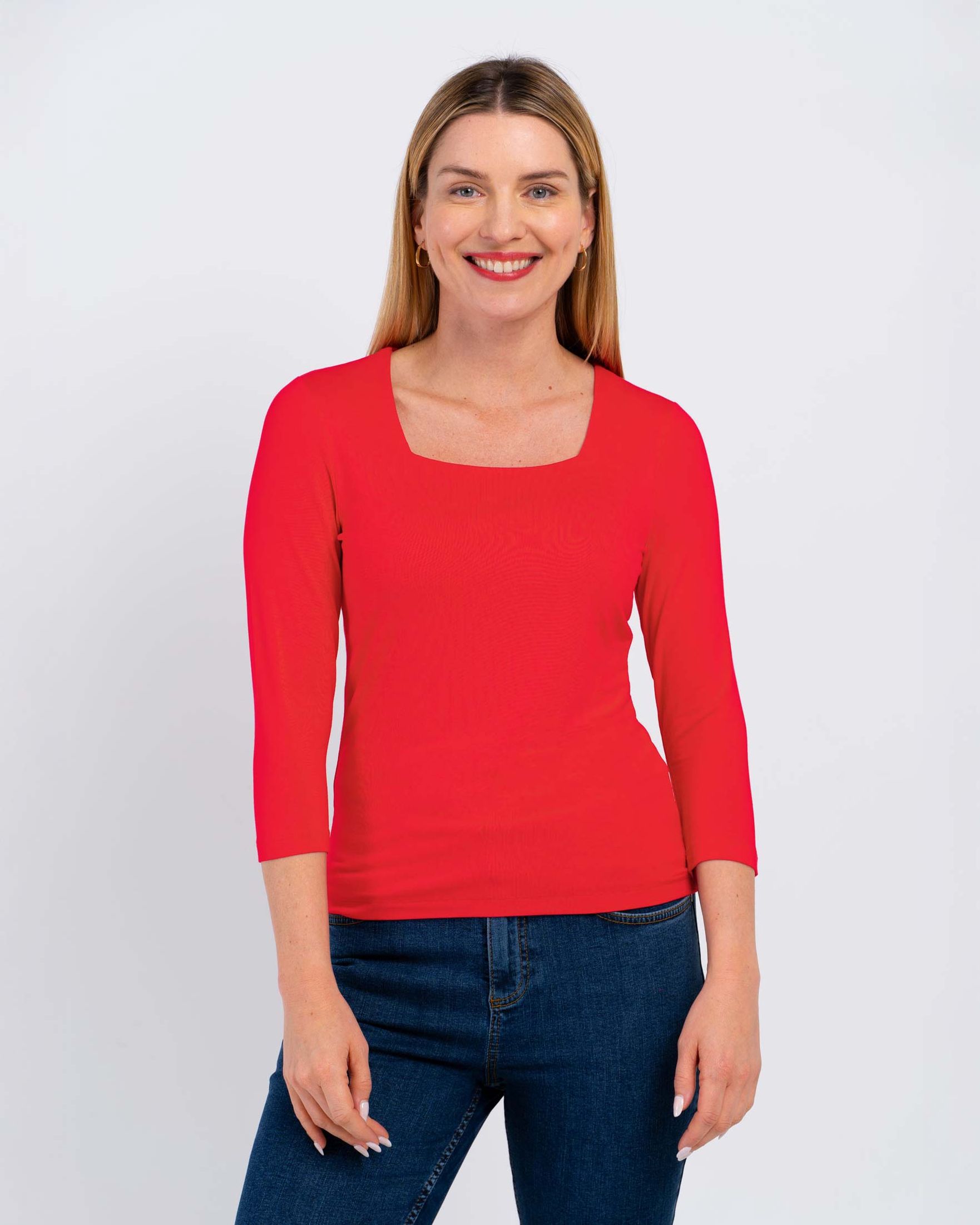 Jodi Square Neck Long Sleeve