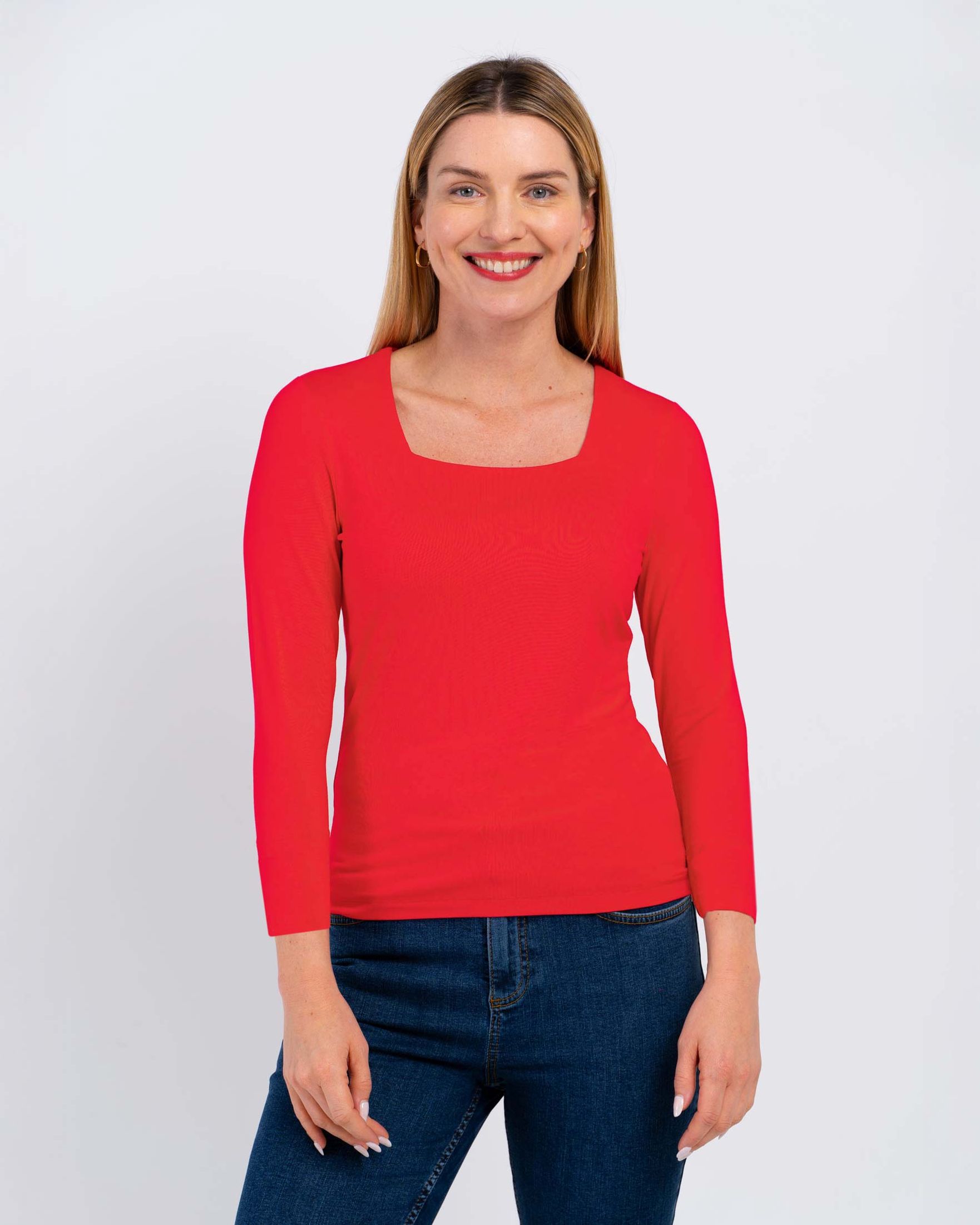 Jodi Square Neck Long Sleeve