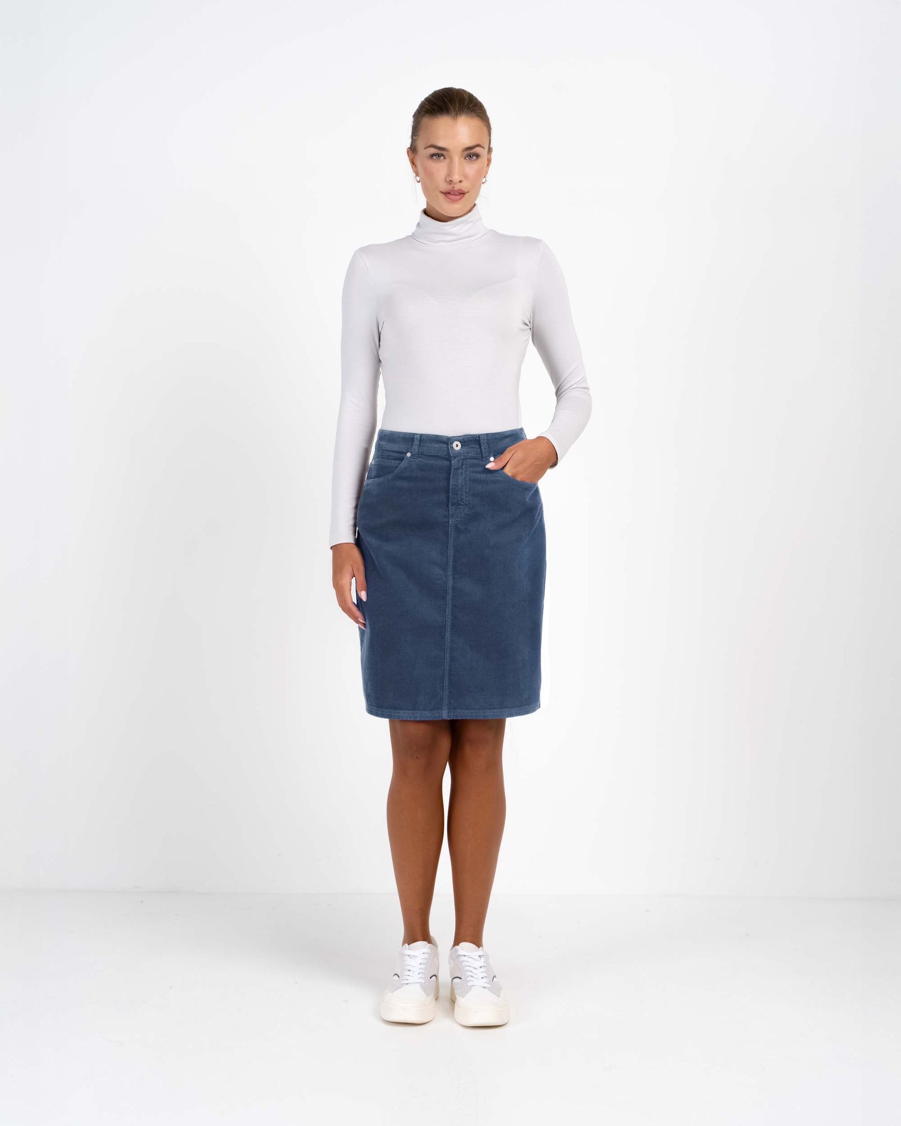 Jamie Cord Knee Length Skirt
