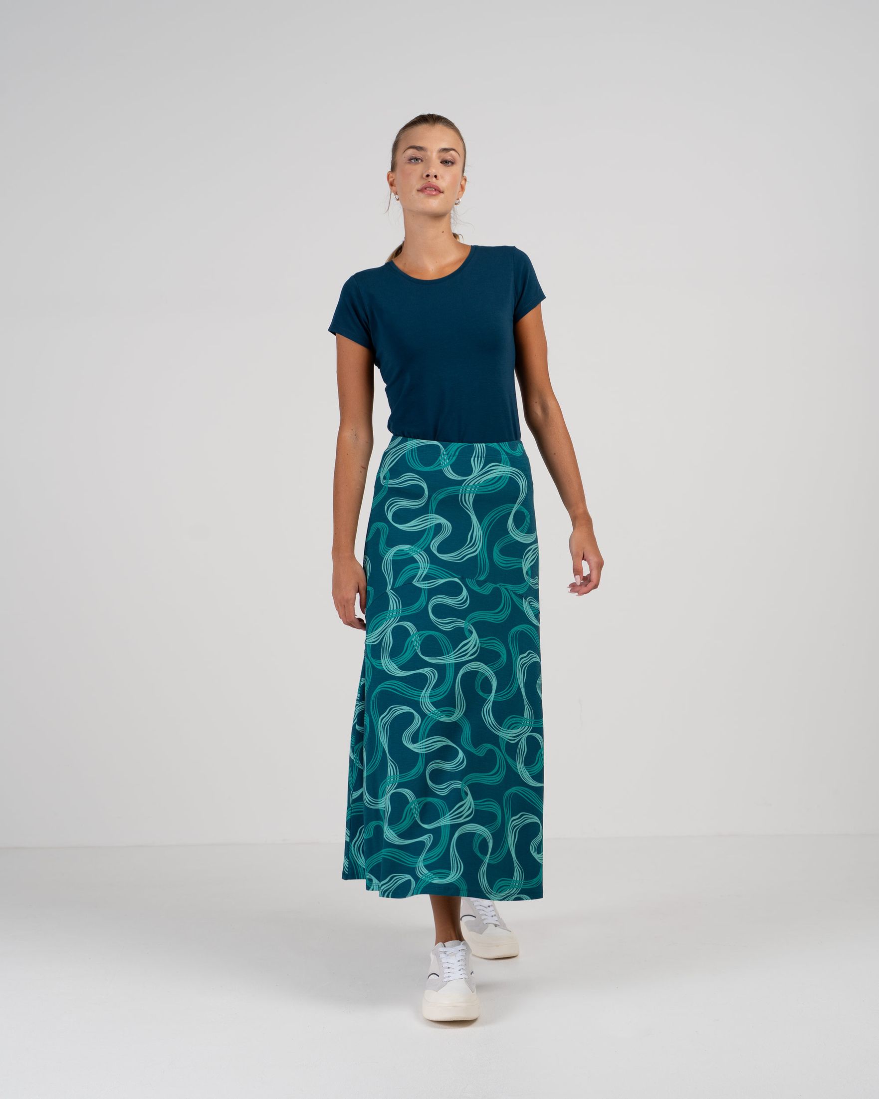 Lena Print Maxi Skirt