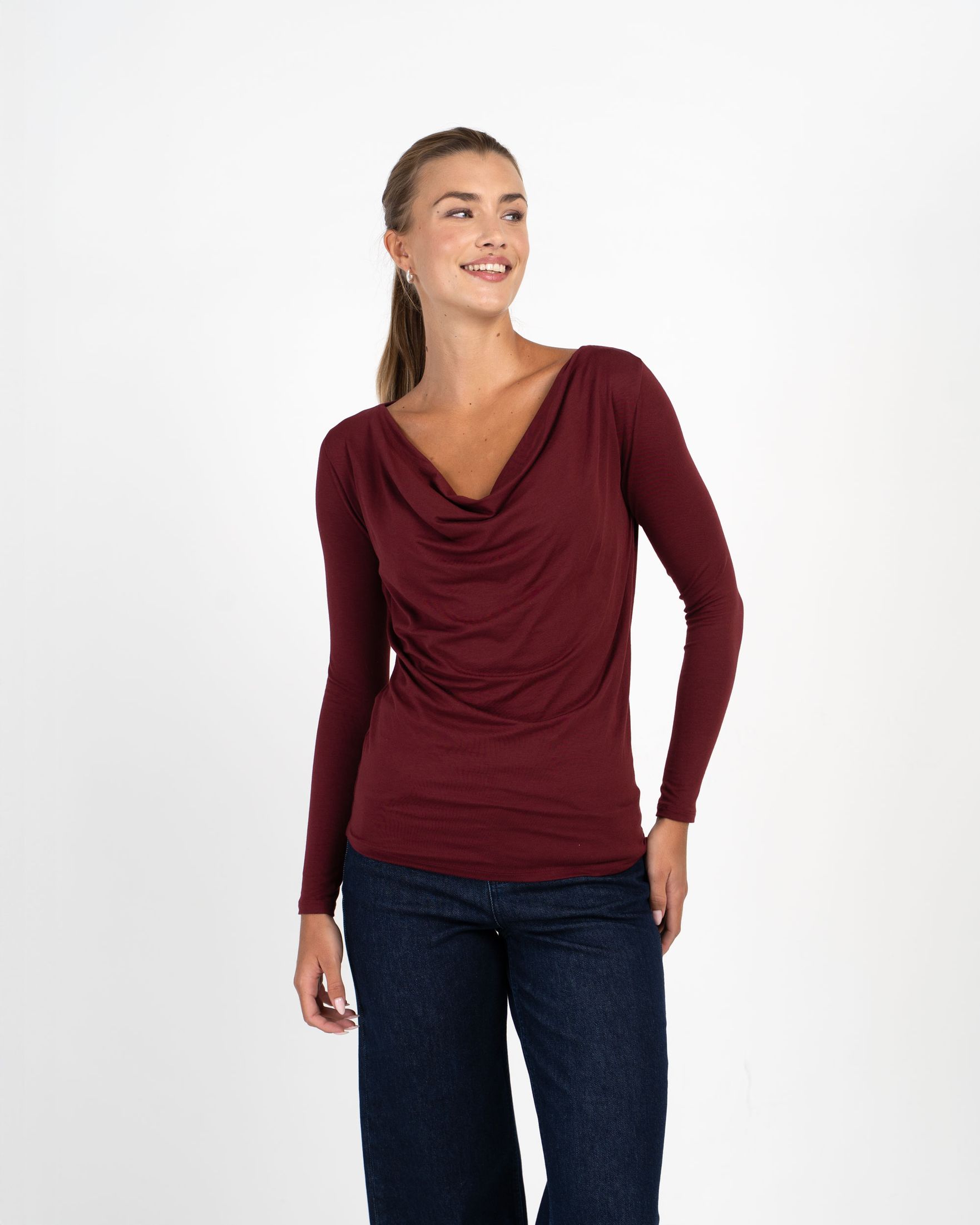 Silky Cowl Neck