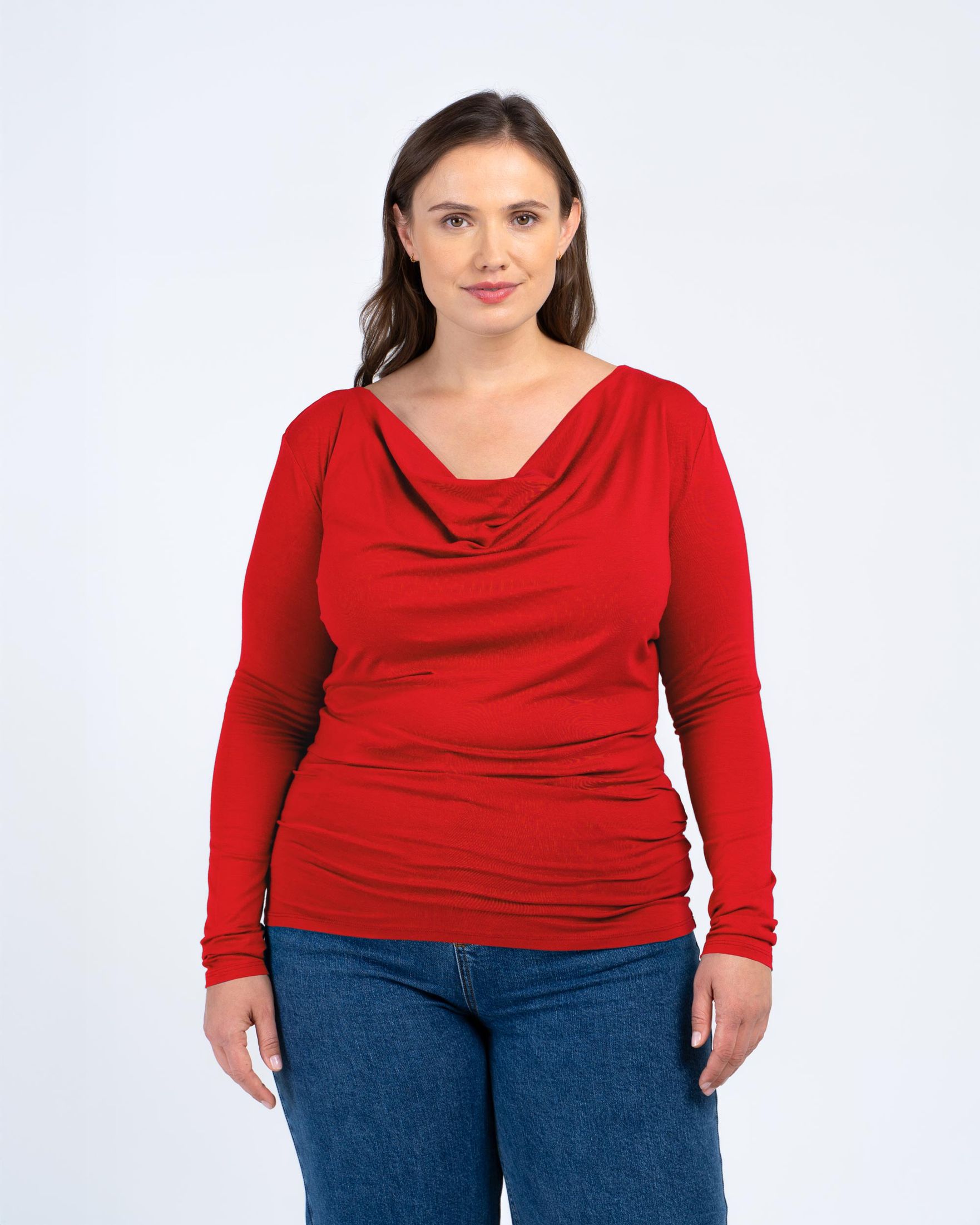 Silky Cowl Neck