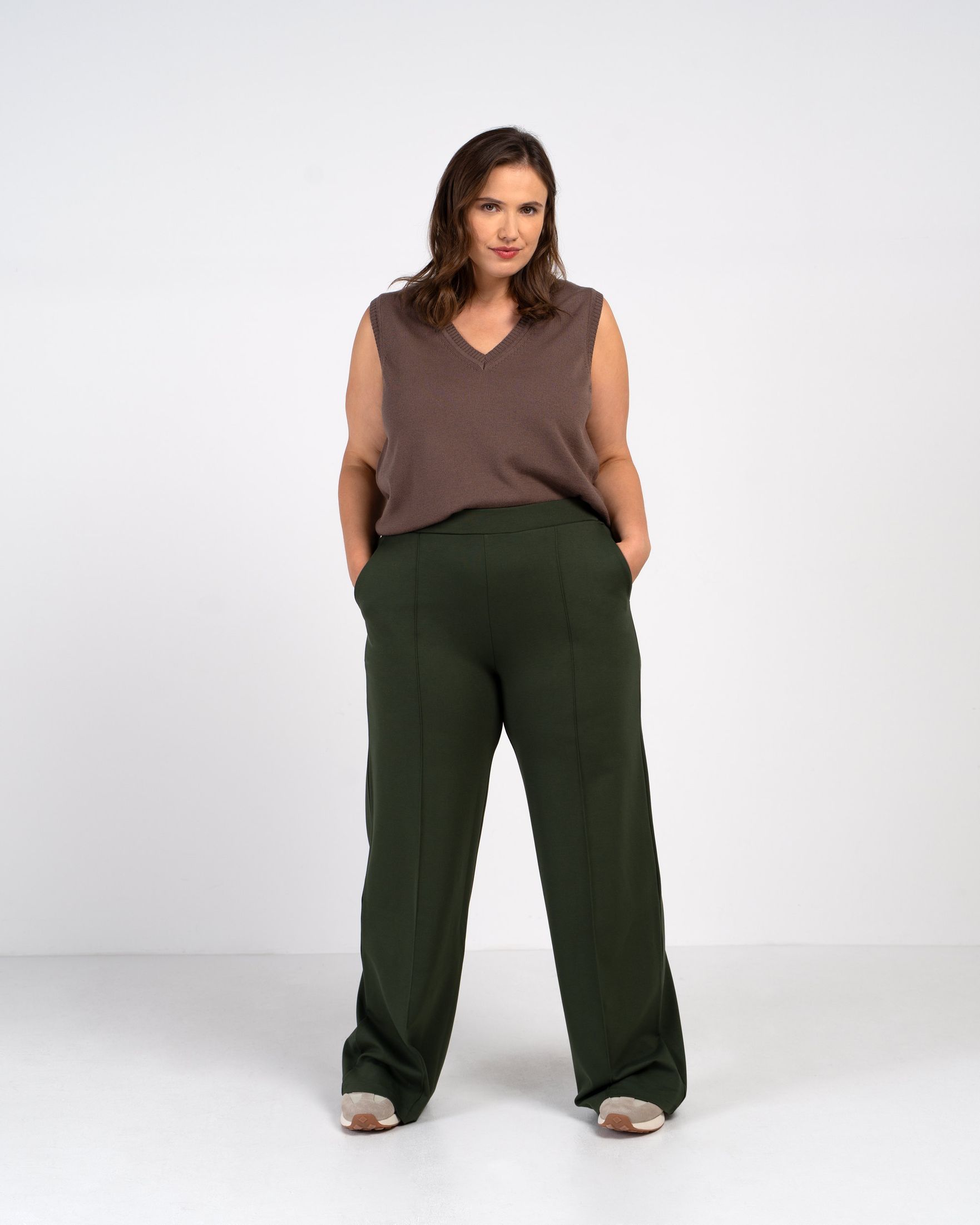 Ponte Wide Leg Trousers