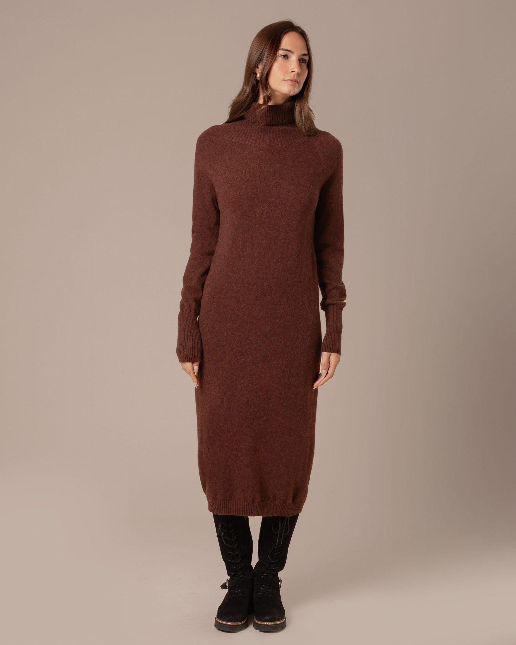 Celtic Supersoft Midi Roll Neck Dress