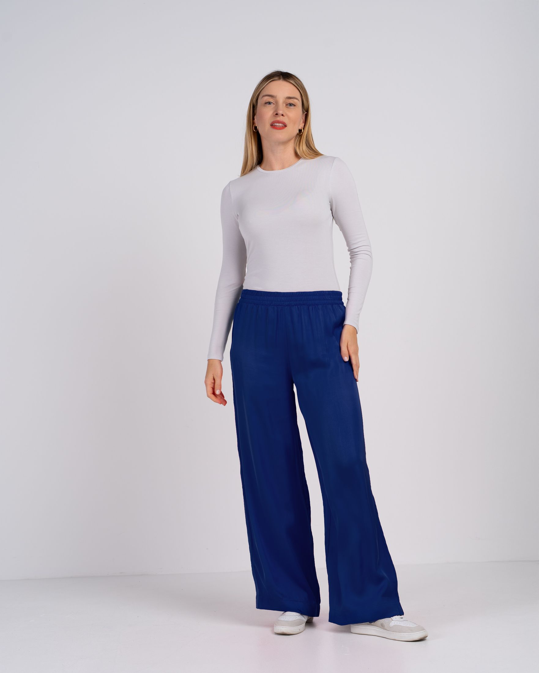Satin Wide Leg Trousers