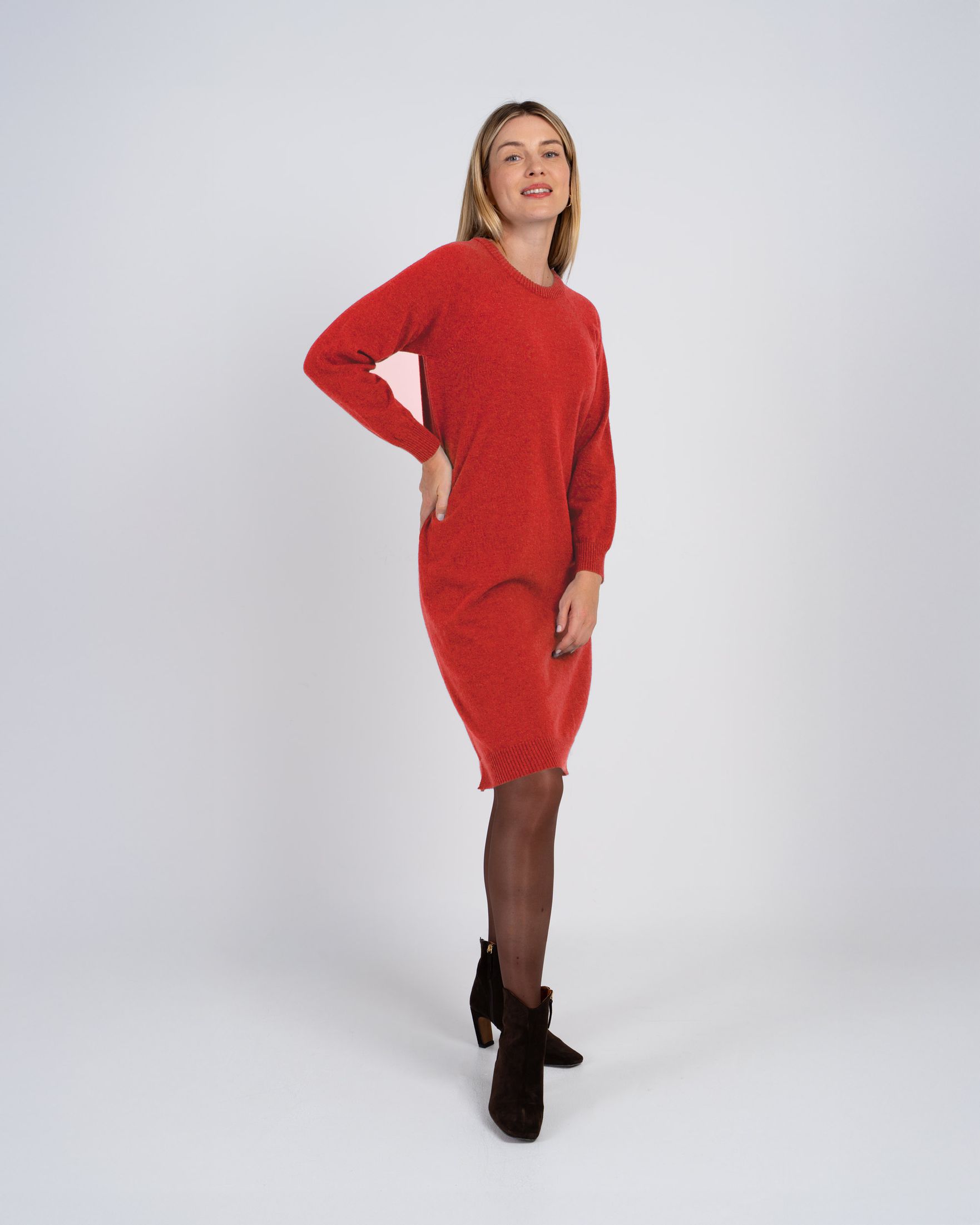 Crew Neck Knitted Dress