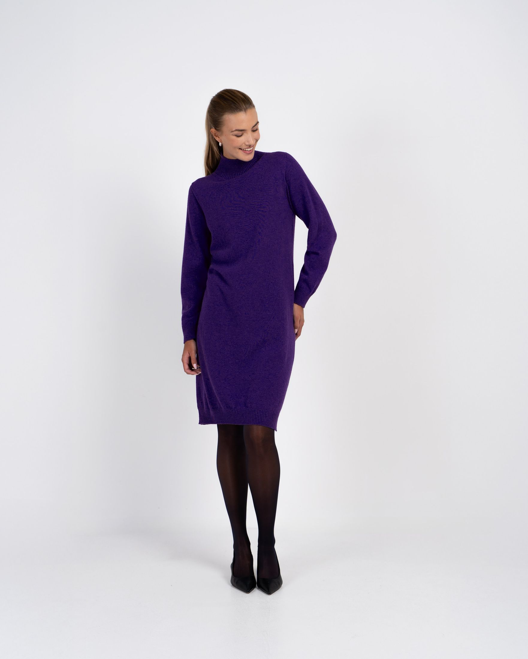 Turtle Neck Knitted Dress