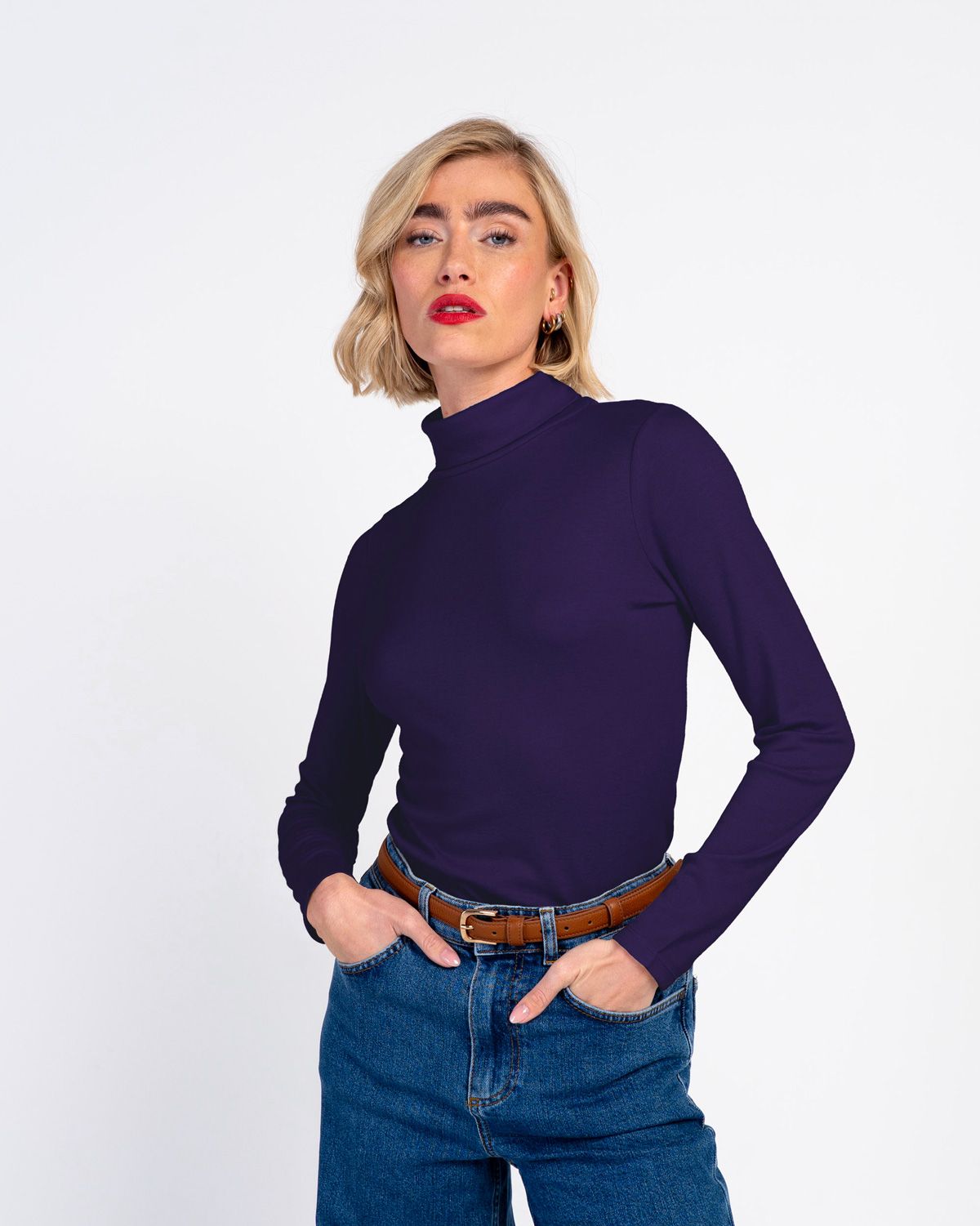 Wool Blend Roll Neck