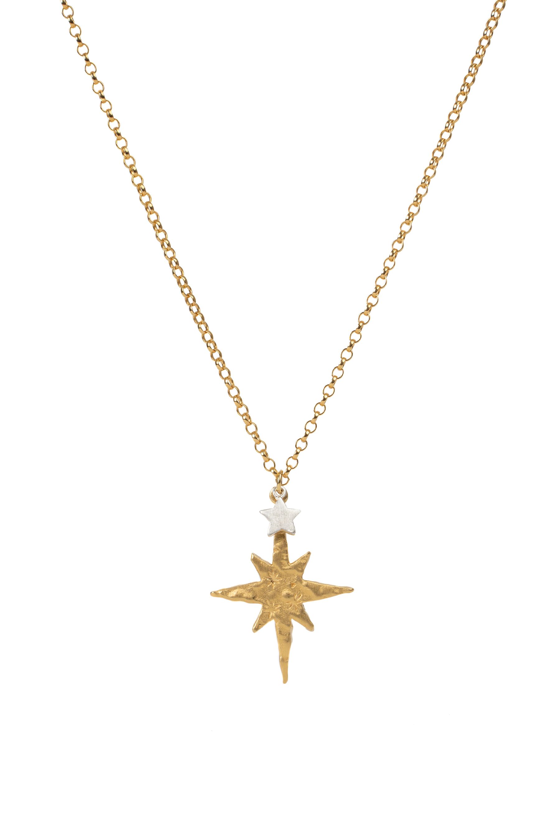 North Star Necklace Gold