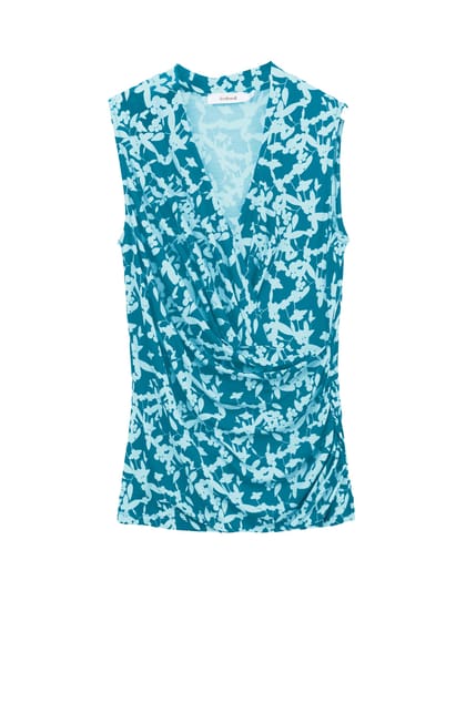 Godiva Print Sleeveless Crossover