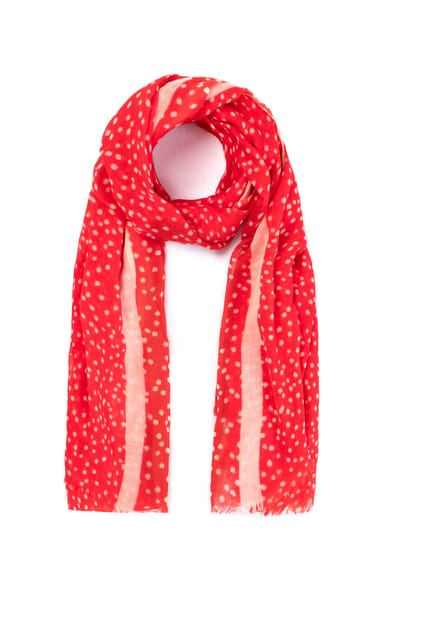 Polka Dot Print Wool Scarf