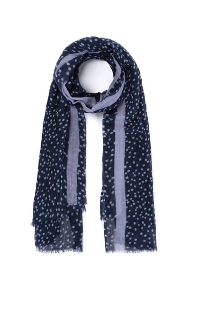 Polka Dot Print Wool Scarf