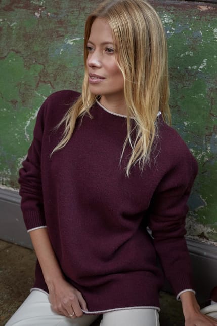 Celtic Felted Funnel Neck Jumper