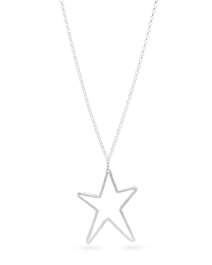 Mega Star Necklace Silver