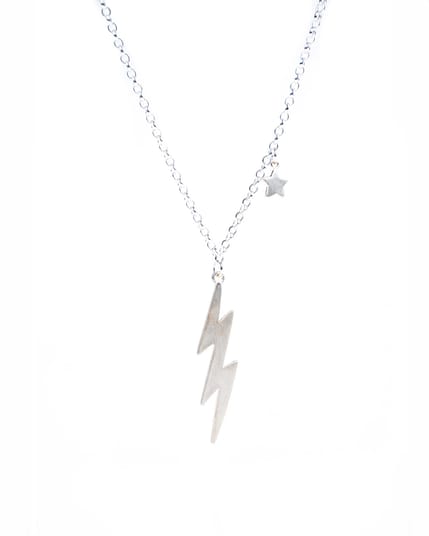 Bolt Necklace Silver